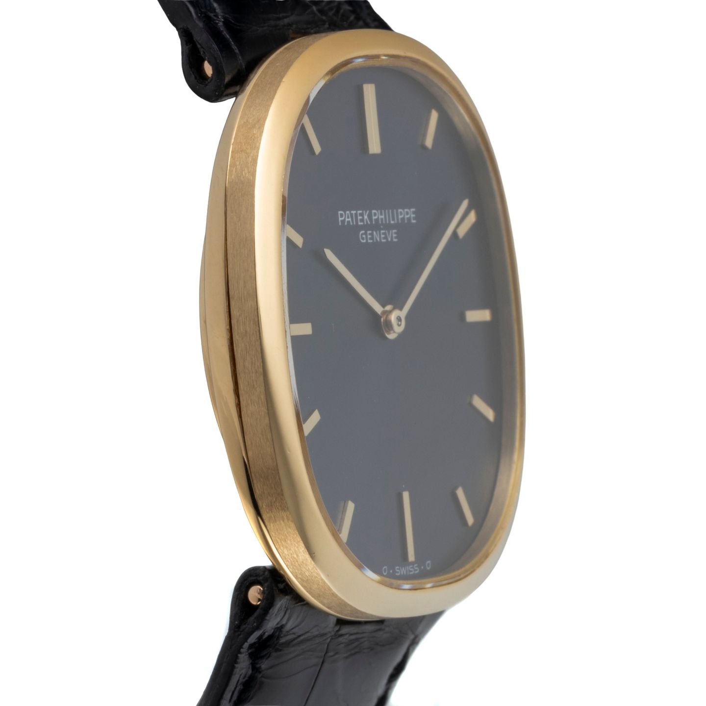Patek Philippe Golden Ellipse 3548 (1970) - Blue dial 27 mm Yellow Gold case (7/8)