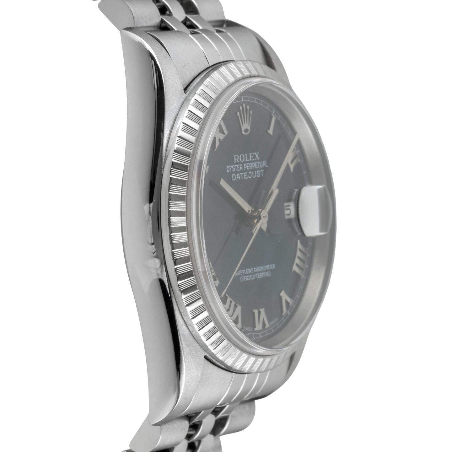 Rolex Datejust 36 16220 (Onbekend (willekeurig serienummer)) - Blauw wijzerplaat 36mm Staal (6/8)