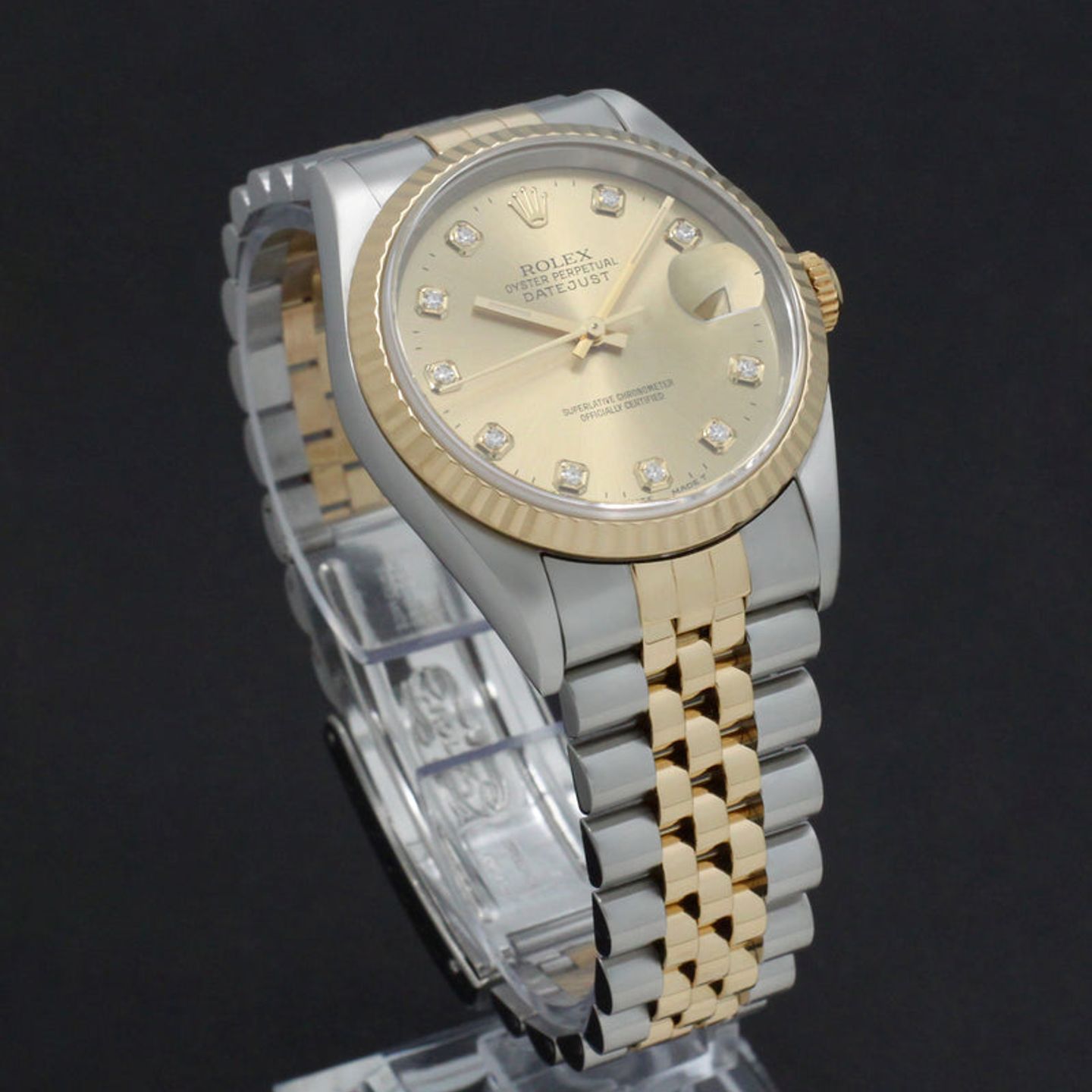 Rolex Datejust 36 16233 (1995) - Goud wijzerplaat 36mm Goud/Staal (6/7)