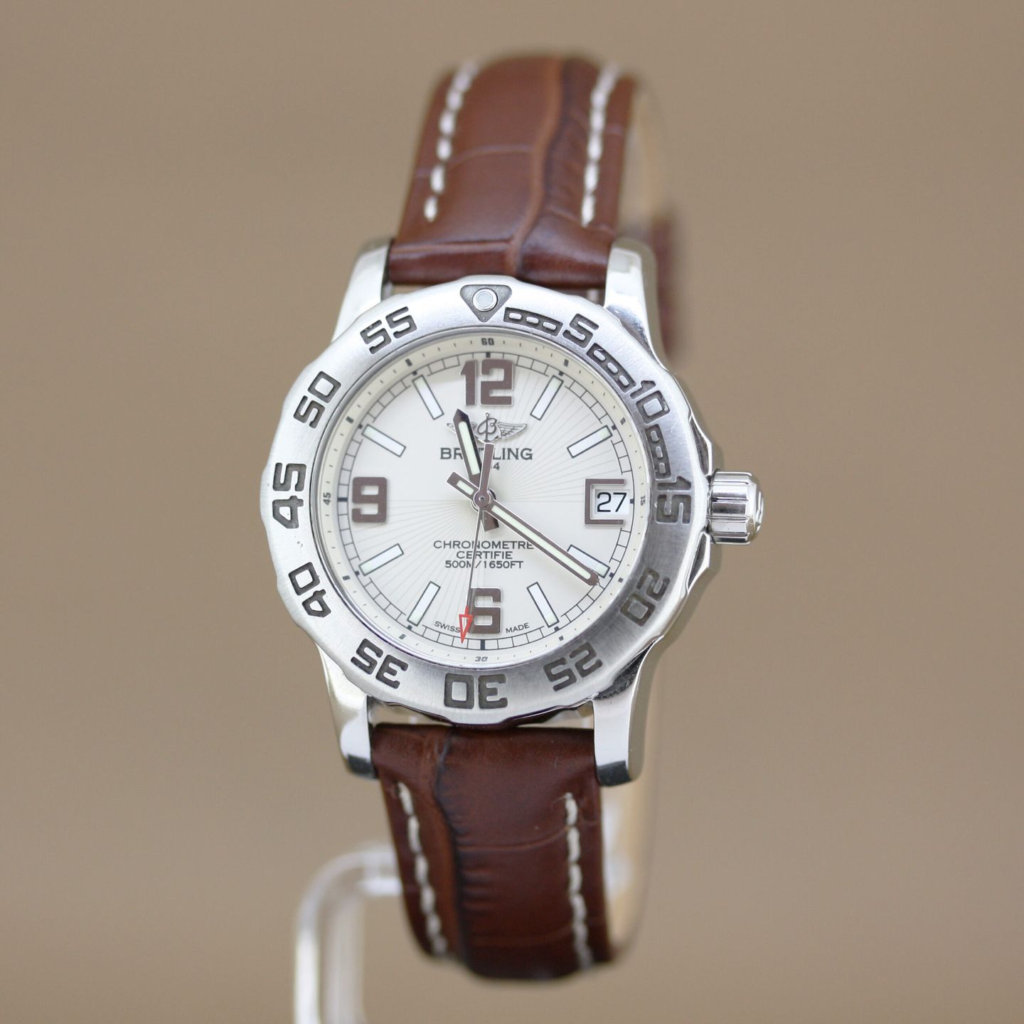 Breitling Colt A77387 (Unknown (random serial)) - White dial 33 mm Steel case (2/8)