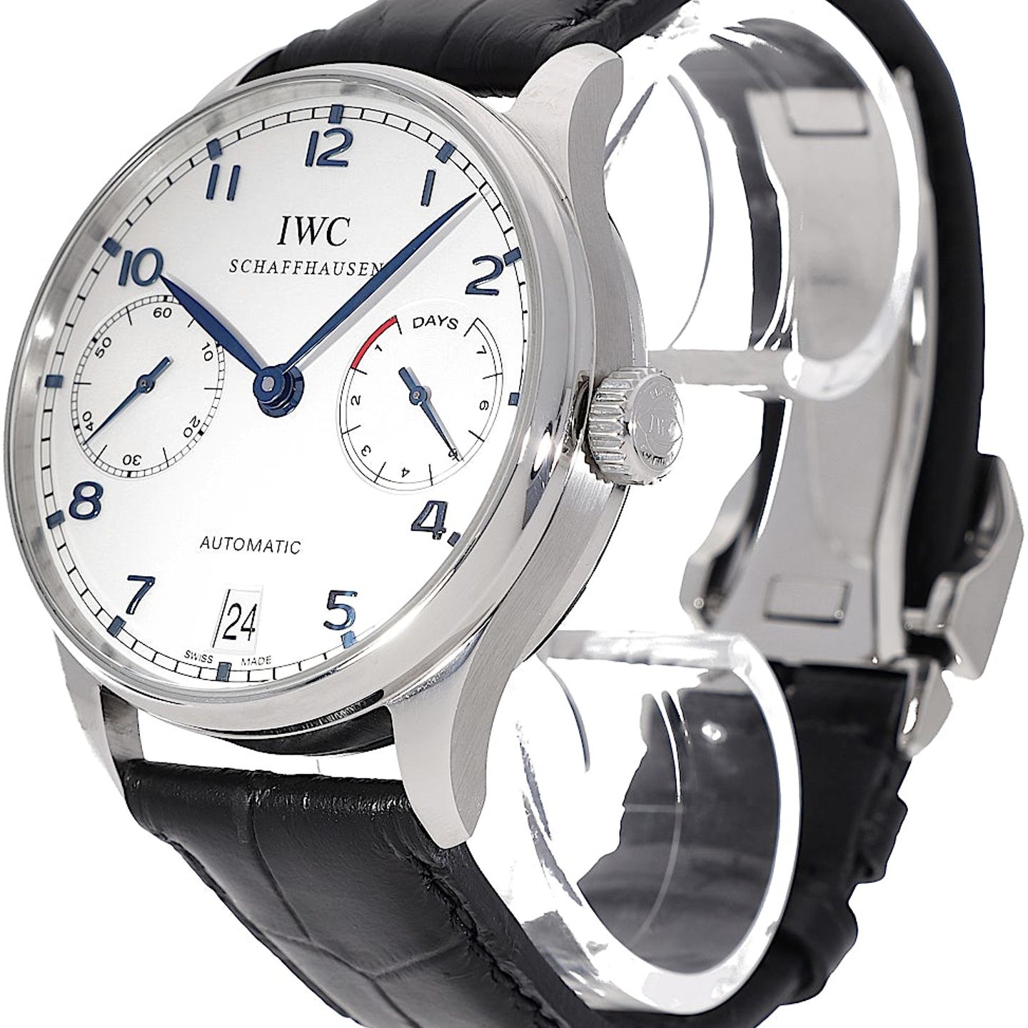 IWC Portuguese Automatic IW500107 (2013) - Silver dial 42 mm Steel case (3/5)