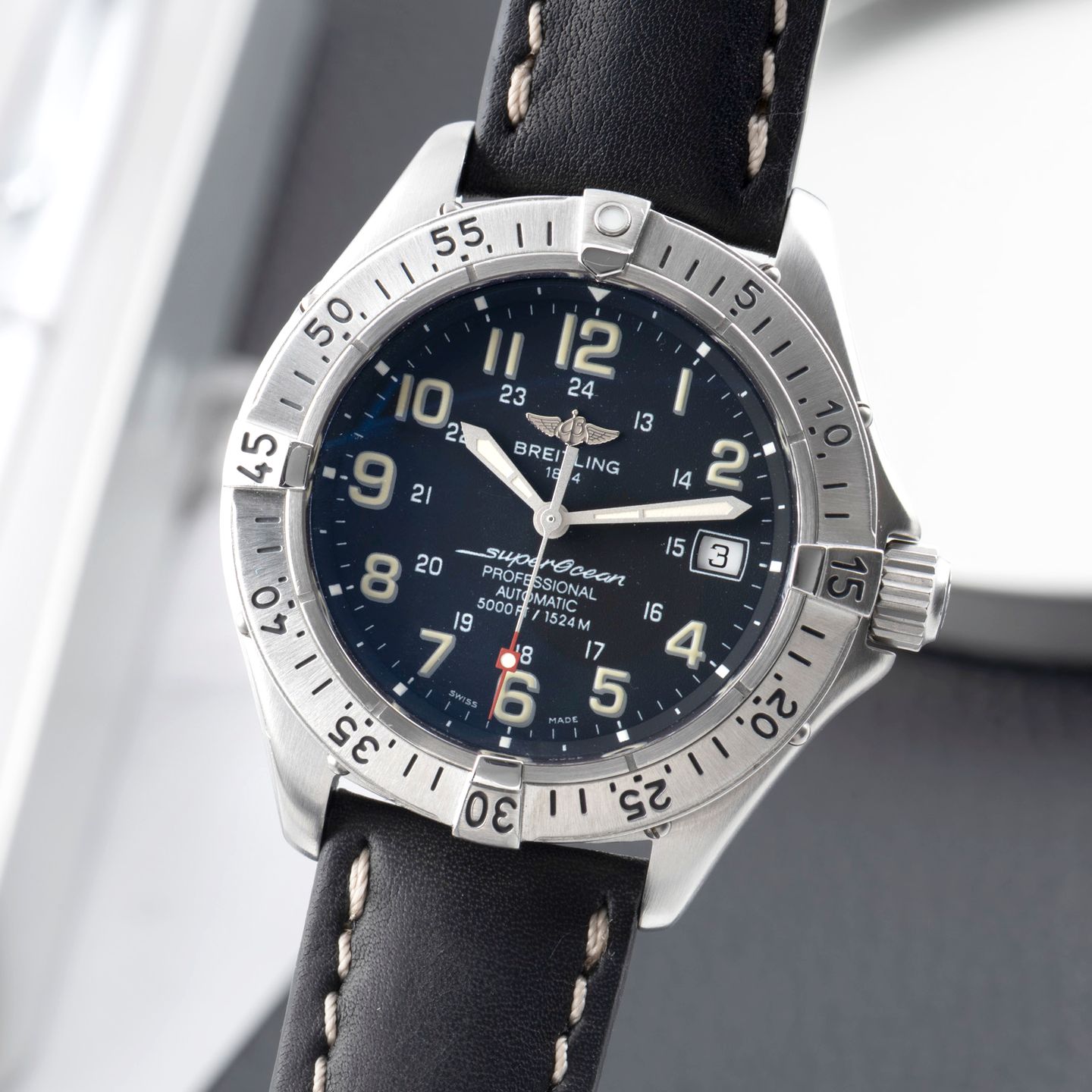 Breitling Superocean A17345 (2000) - Black dial 41 mm Steel case (3/8)