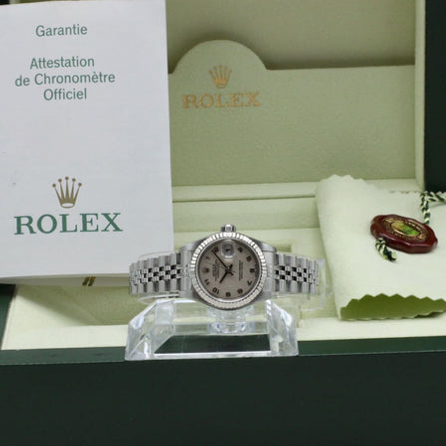 Rolex Lady-Datejust 79174 (2005) - Wit wijzerplaat 26mm Staal (3/7)