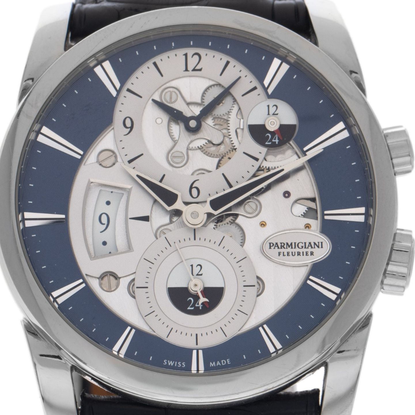 Parmigiani Fleurier Tonda PFC231-0001800-HA3142 (2016) - Blue dial 43 mm Steel case (1/7)