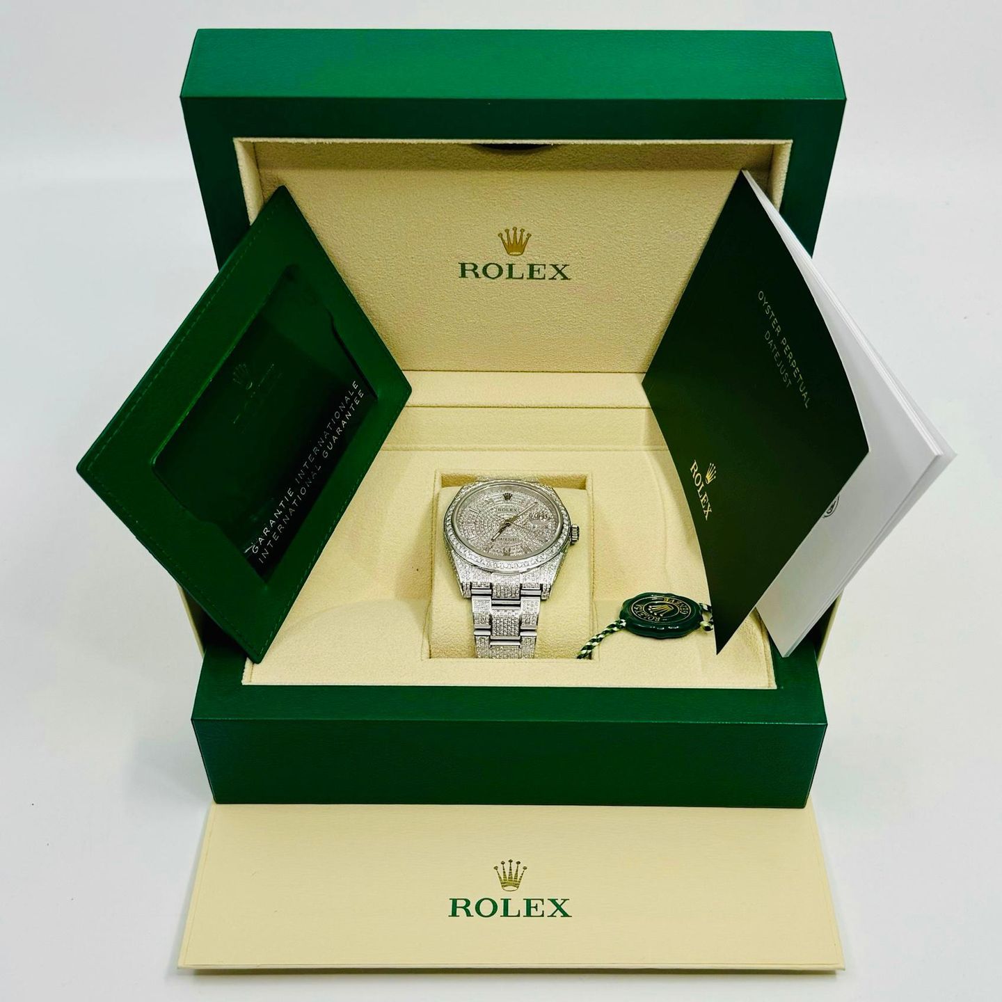 Rolex Datejust 41 126300 (2021) - Diamant wijzerplaat 41mm Staal (3/8)