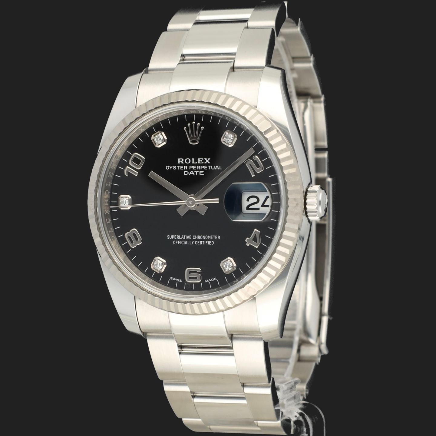 Rolex Oyster Perpetual Date 115234 (2020) - 34mm Staal (1/7)