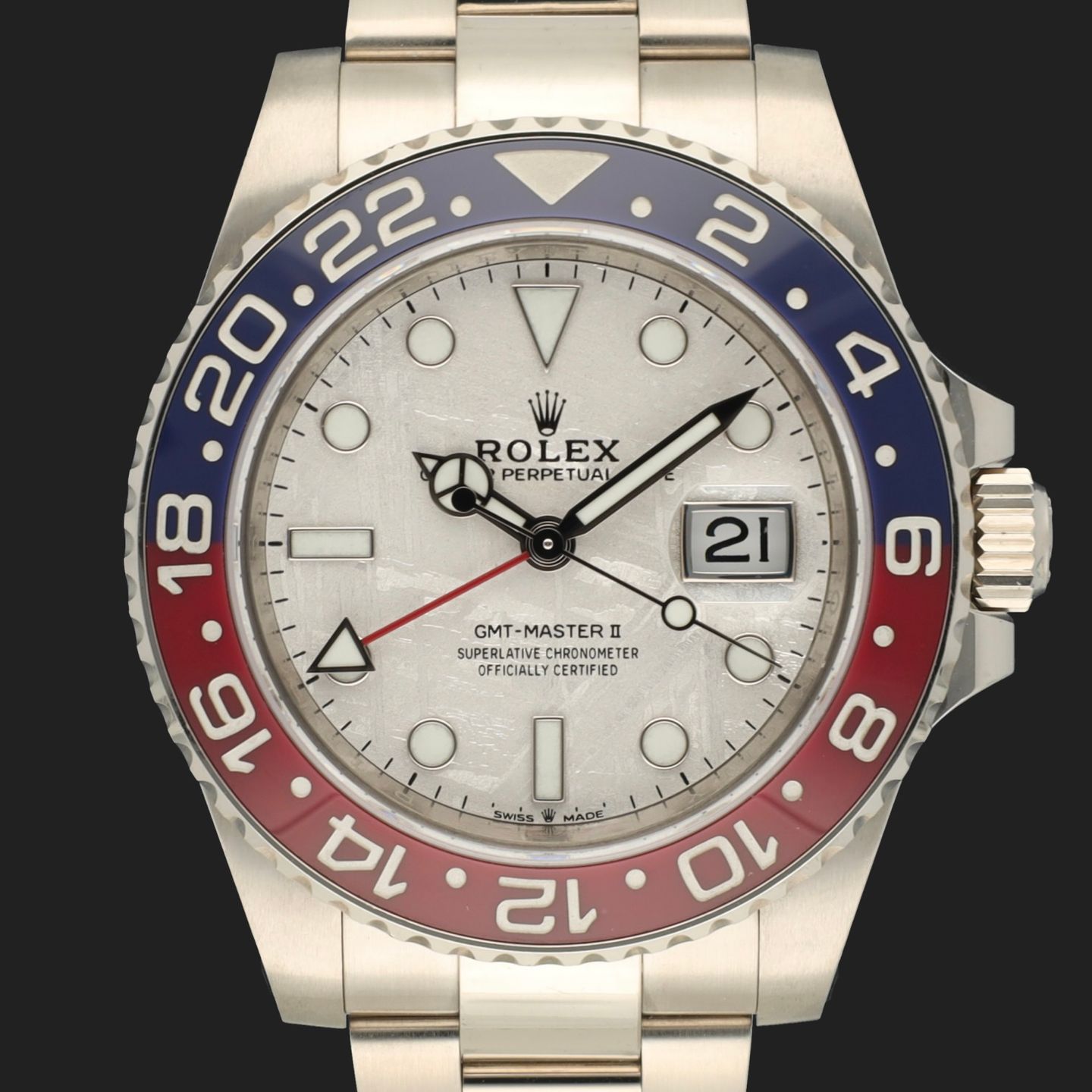 Rolex GMT-Master II 126719BLRO (2021) - Silver dial 40 mm White Gold case (3/8)
