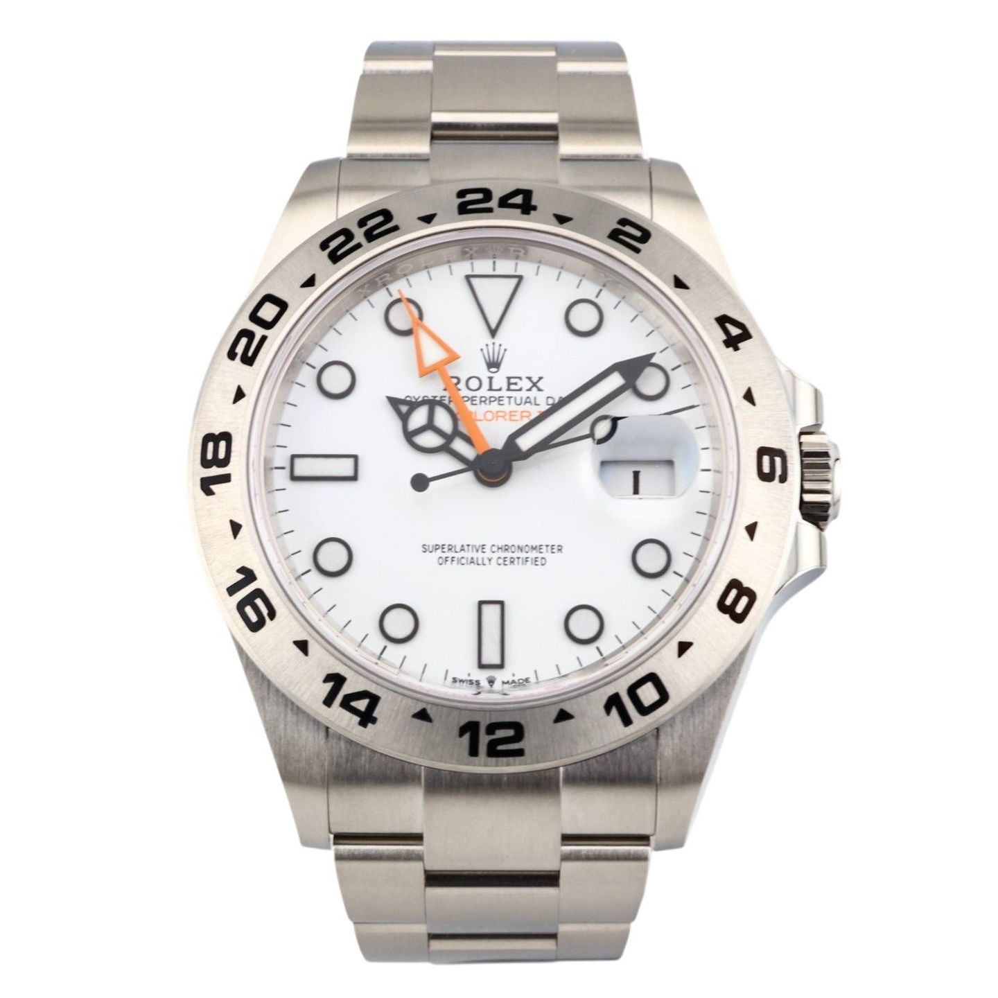 Rolex Explorer II 226570 (2022) - Wit wijzerplaat 42mm Staal (1/2)