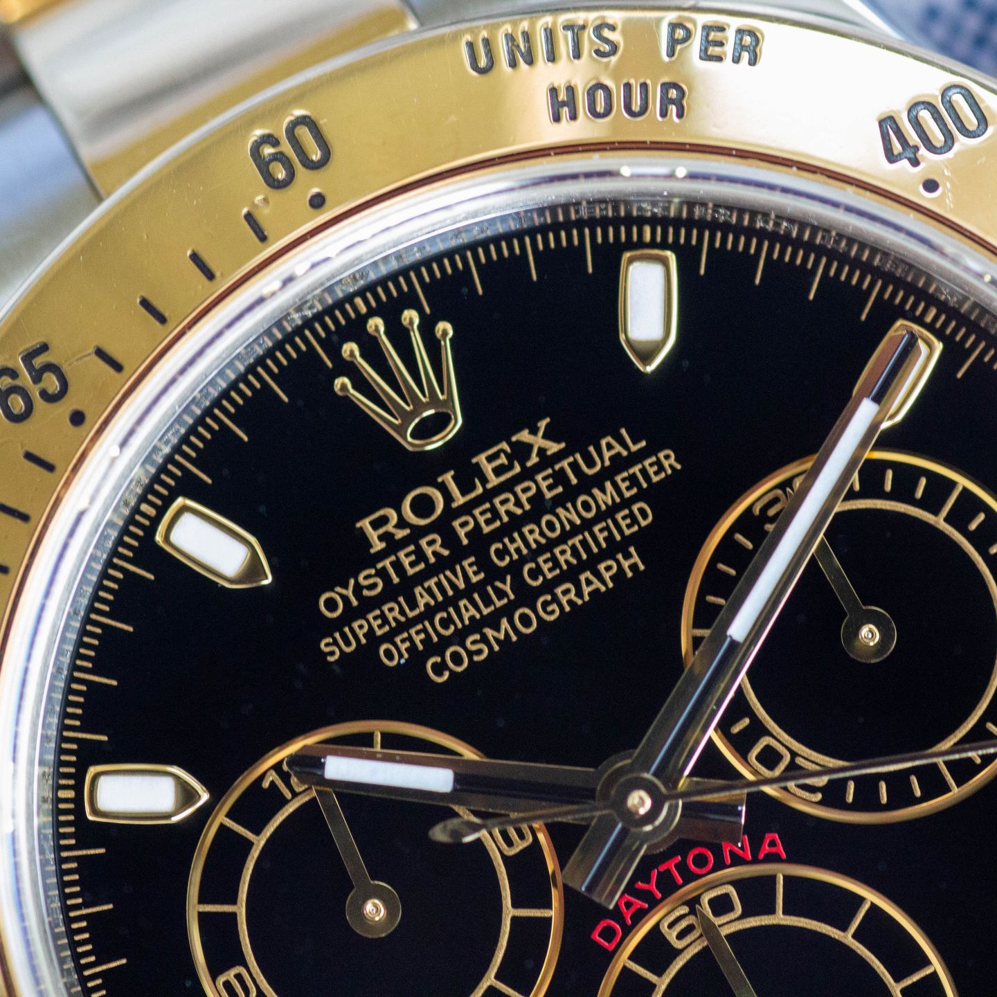 Rolex Daytona 116523 (2007) - Zwart wijzerplaat 40mm Goud/Staal (3/8)