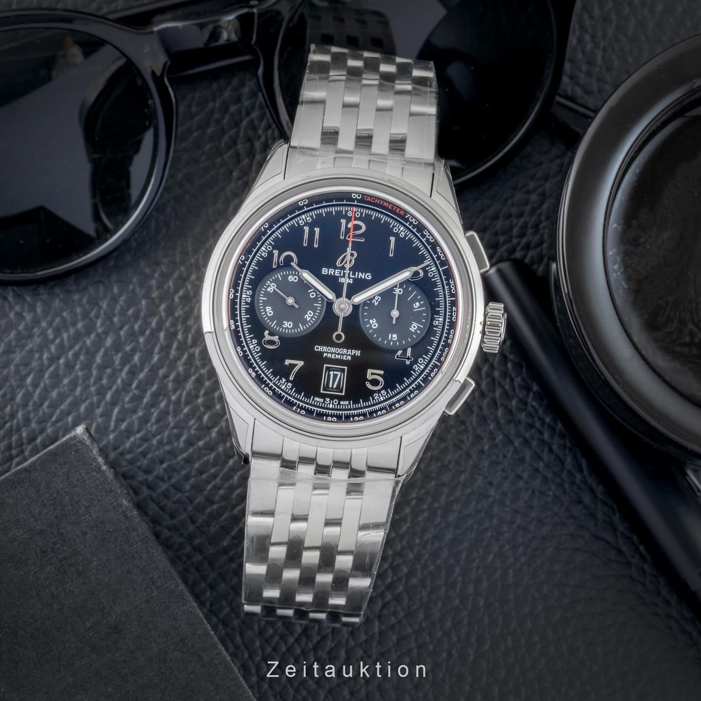 Breitling Premier AB0145221B1A1 (Onbekend (willekeurig serienummer)) - Zwart wijzerplaat 42mm Staal (3/8)
