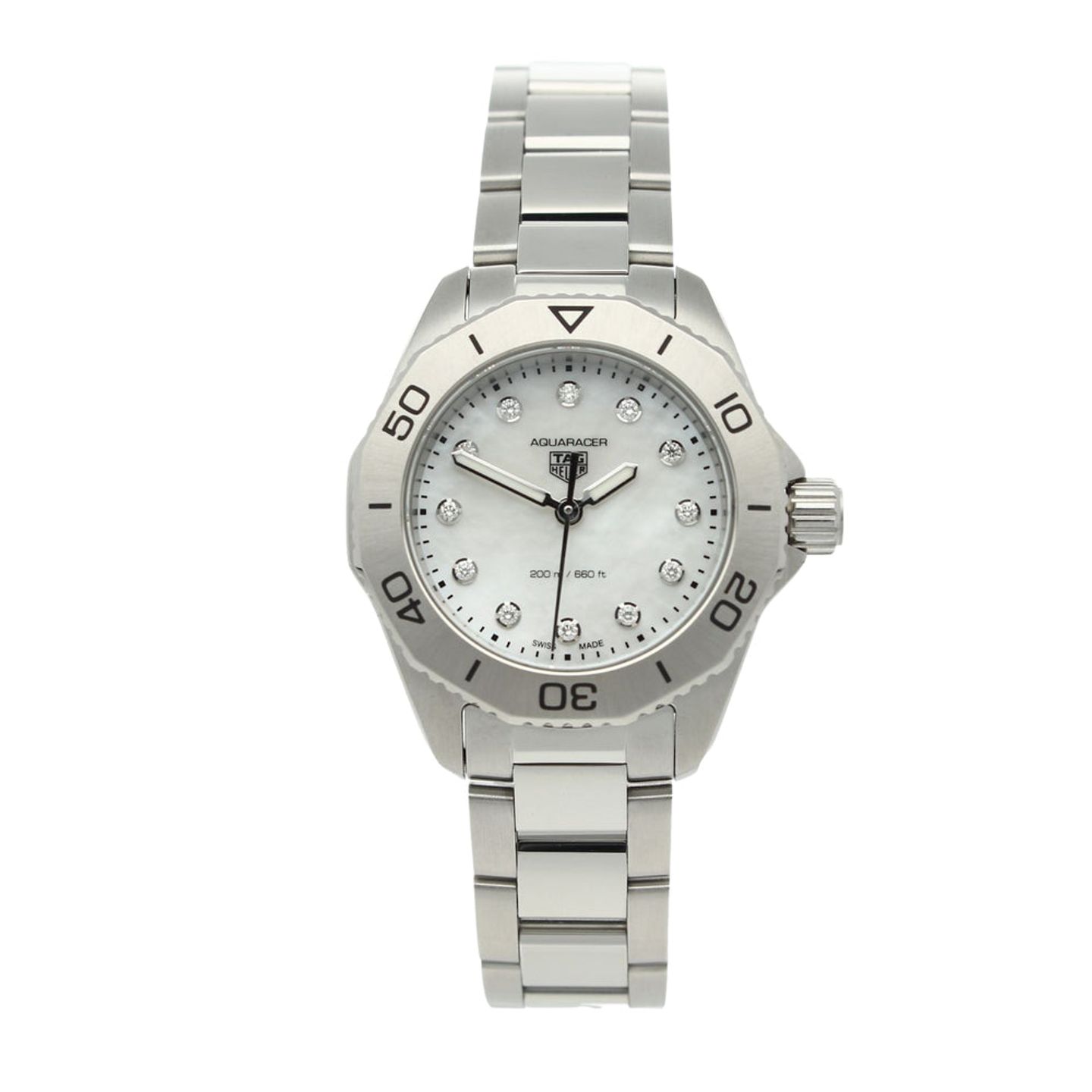 TAG Heuer Aquaracer Lady WBP1416.BA0622 (2024) - White dial 30 mm Steel case (1/7)