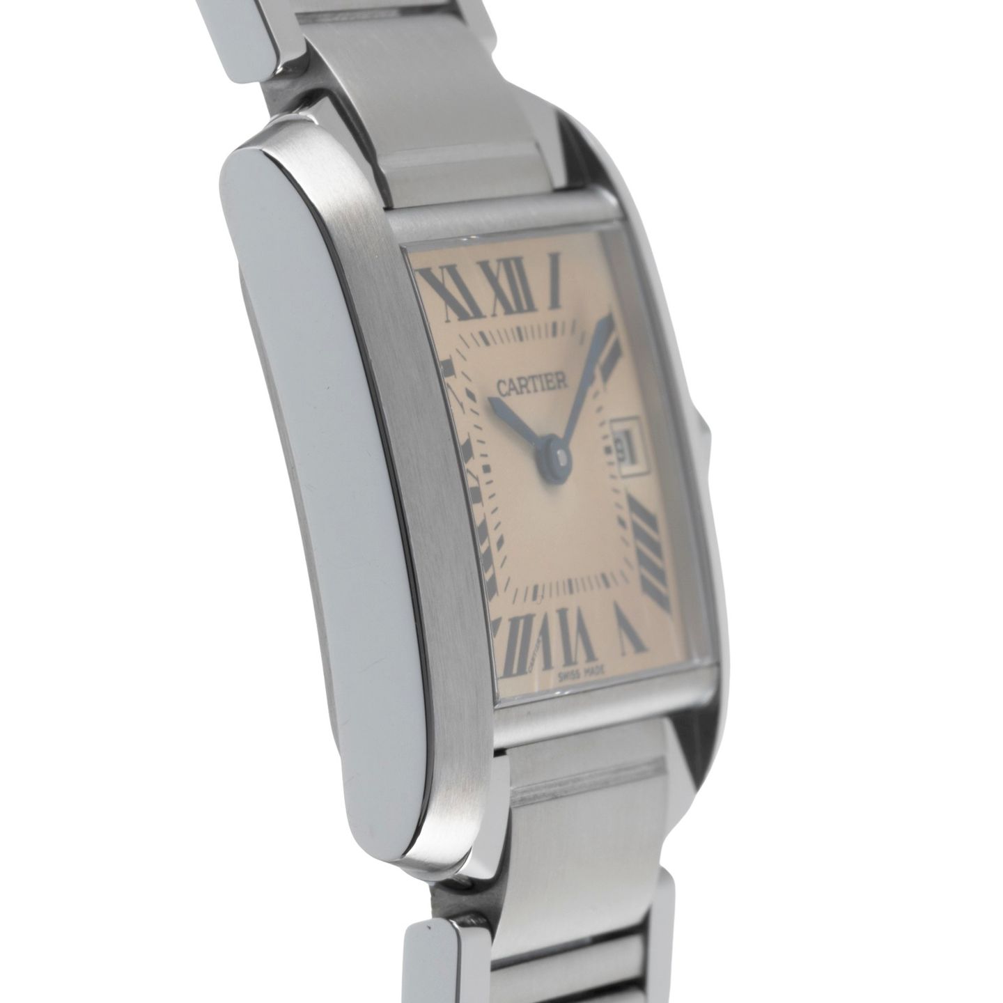 Cartier Tank Française W51011Q3 (Unknown (random serial)) - Silver dial 25 mm Steel case (7/8)