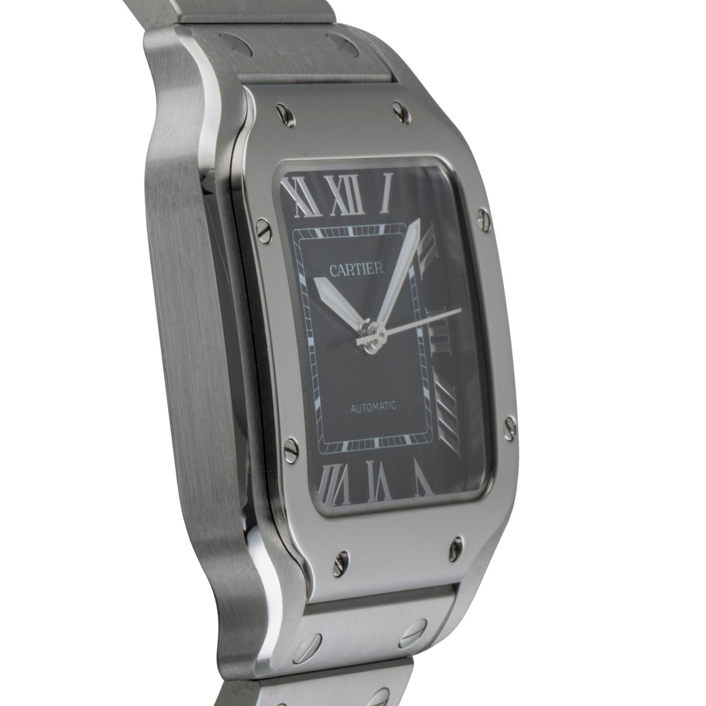 Cartier Santos WSSA0061 (Unknown (random serial)) - Green dial 35 mm Steel case (7/8)