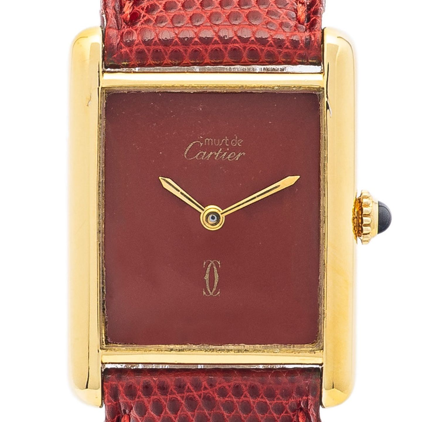 Cartier Tank 6 (Unknown (random serial)) - Red dial 30 mm Silver case (1/5)