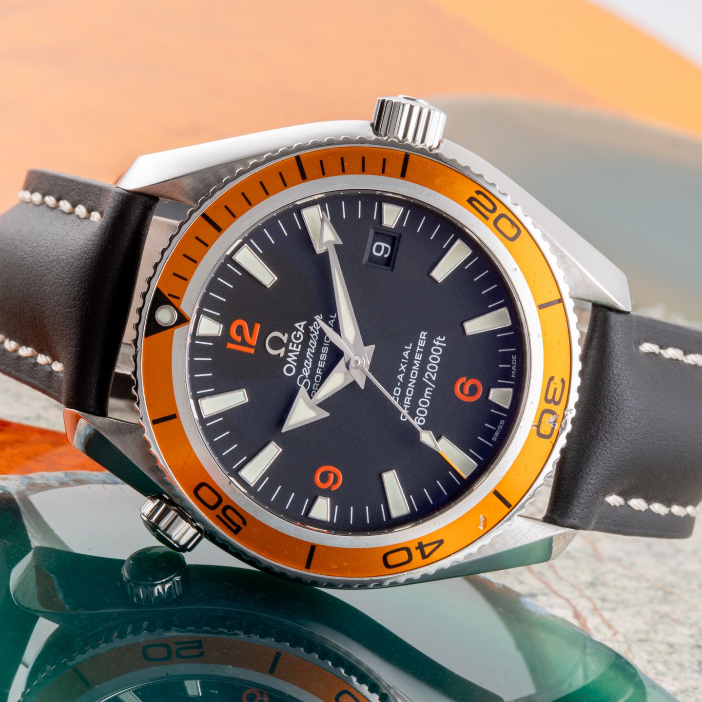 Omega Seamaster Planet Ocean 2209.50.00 (2007) - Zwart wijzerplaat 42mm Staal (2/8)