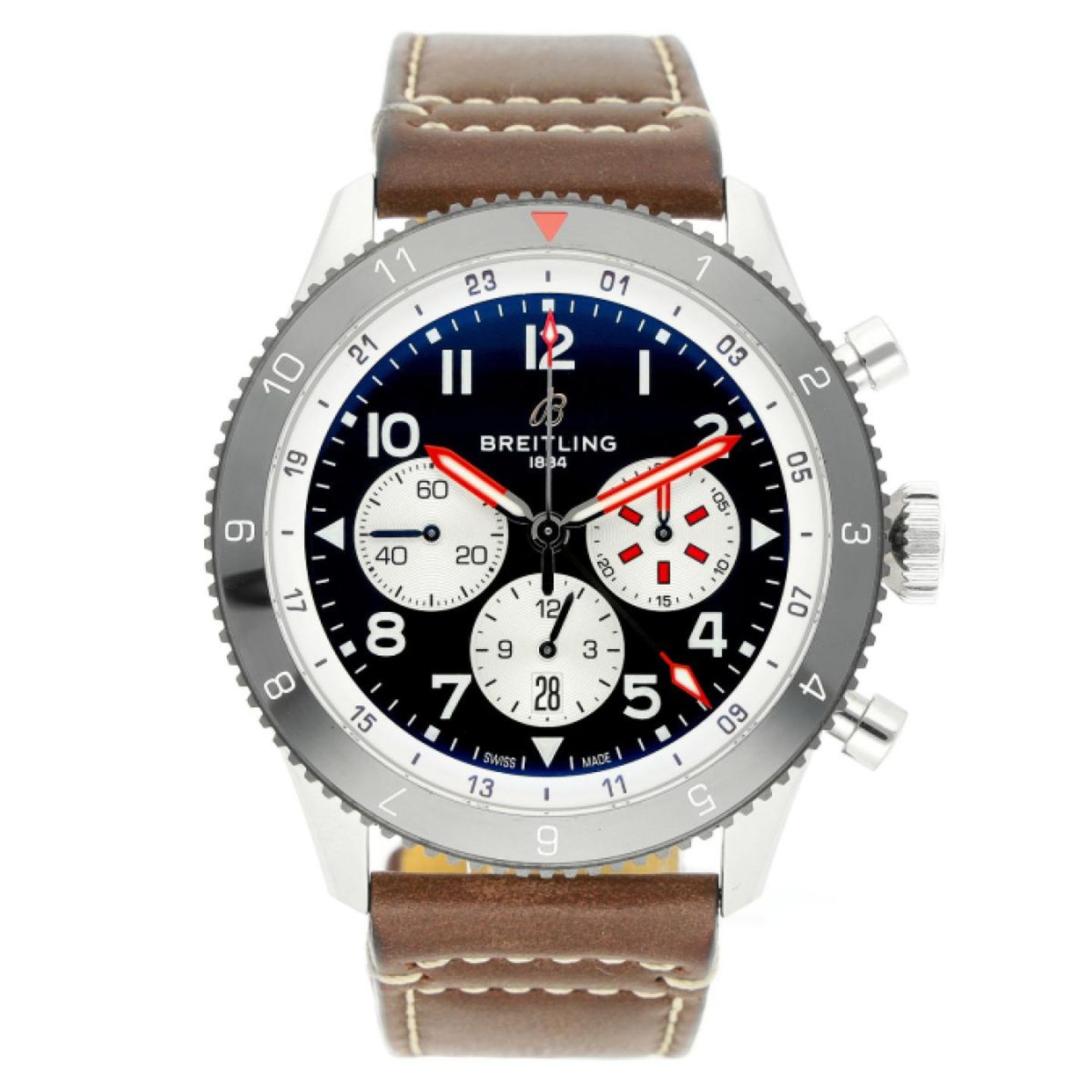 Breitling Super Avi YB04451A1B1X1 (2022) - Black dial 46 mm Steel case (1/8)