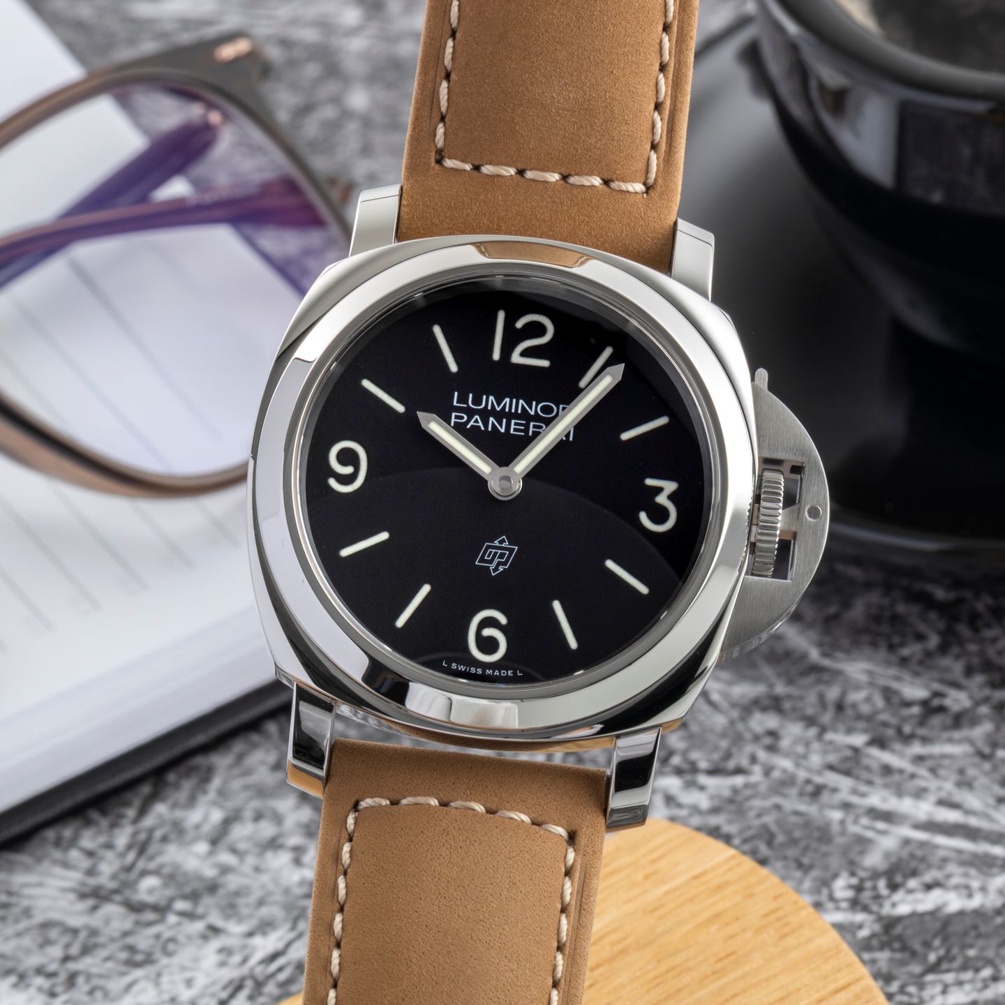 Panerai Luminor Base Logo PAM01086 (Unknown (random serial)) - Black dial 44 mm Steel case (3/8)