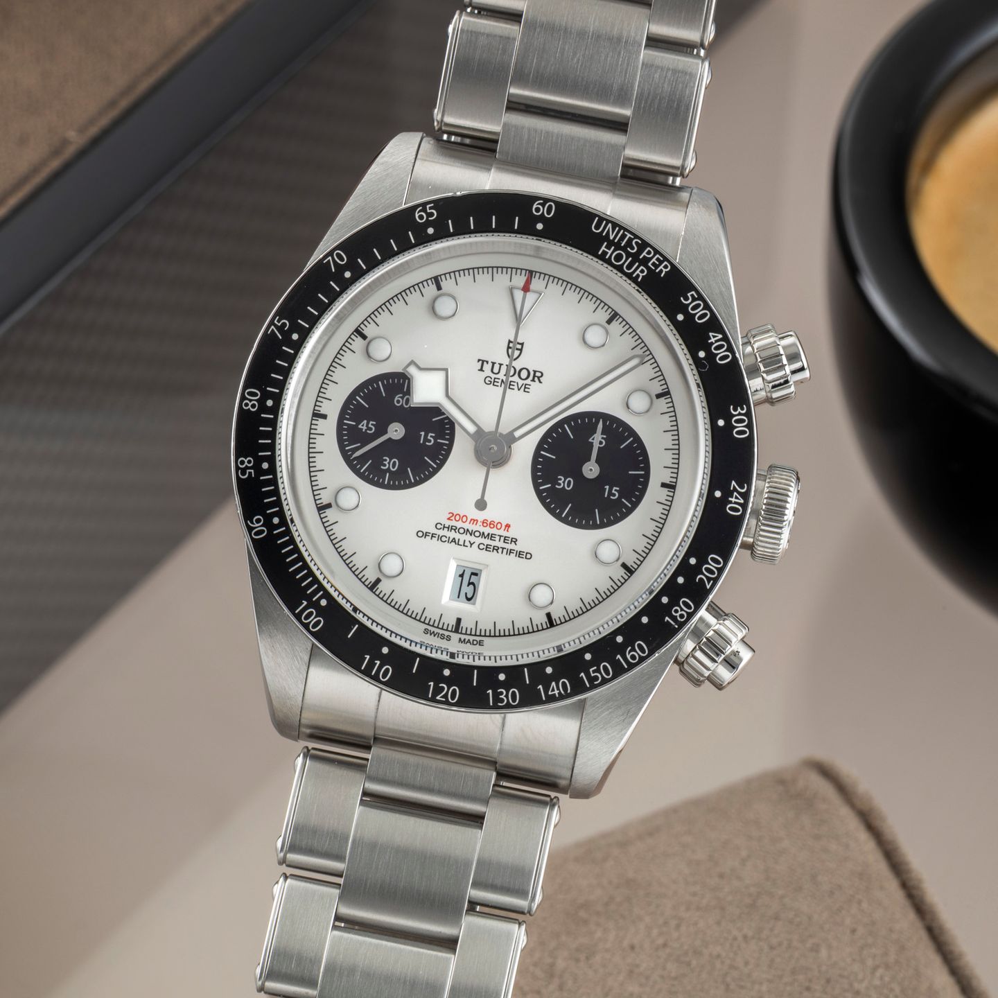 Tudor Black Bay Chrono 79360N (Onbekend (willekeurig serienummer)) - Wit wijzerplaat 41mm Staal (3/8)