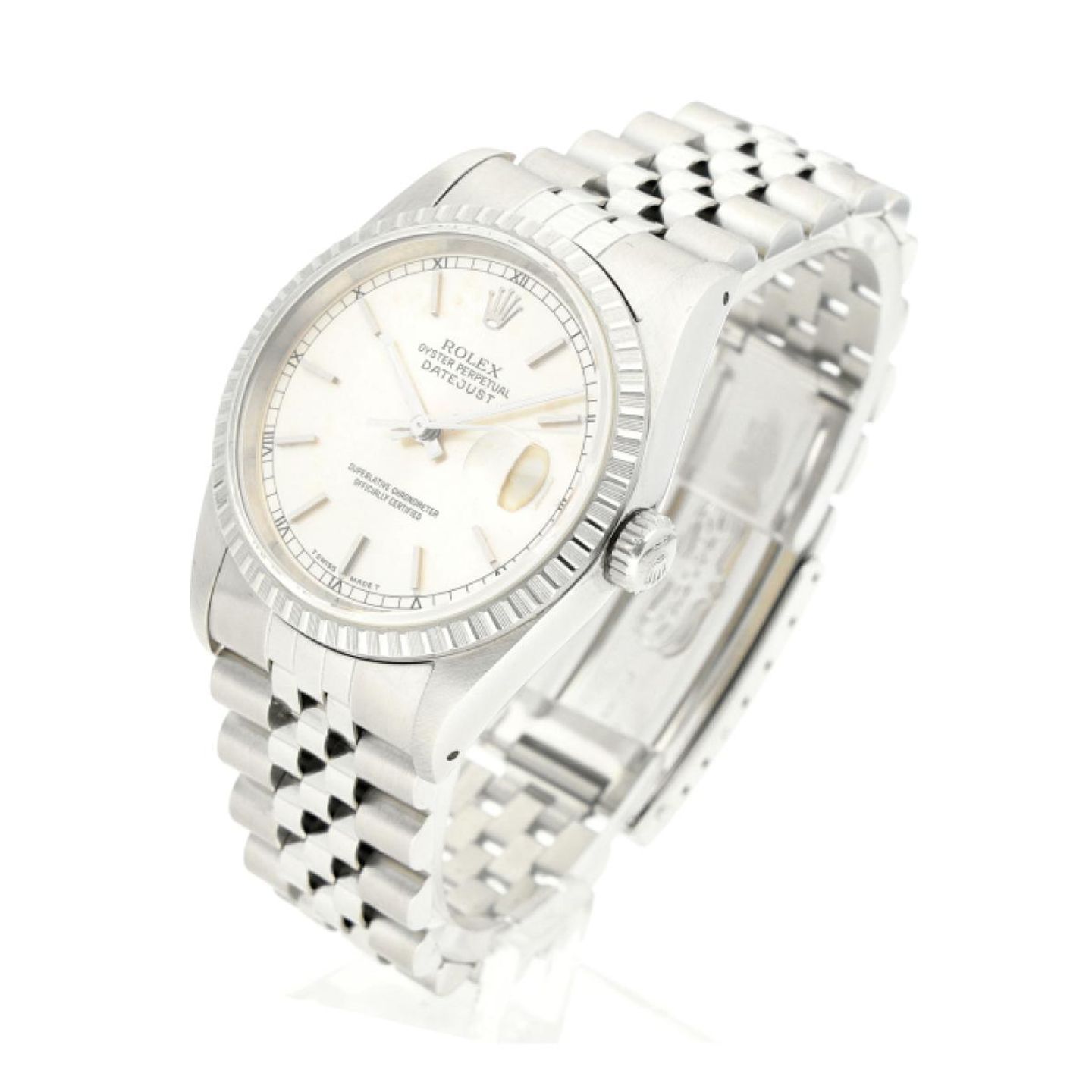 Rolex Datejust 36 16220 (1992) - Silver dial 36 mm Steel case (8/8)