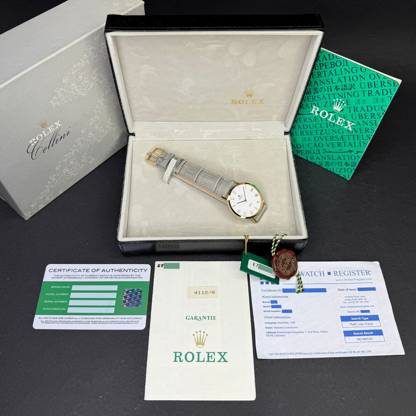 Rolex Cellini 4112 (1990) - White dial 32 mm Yellow Gold case (4/8)