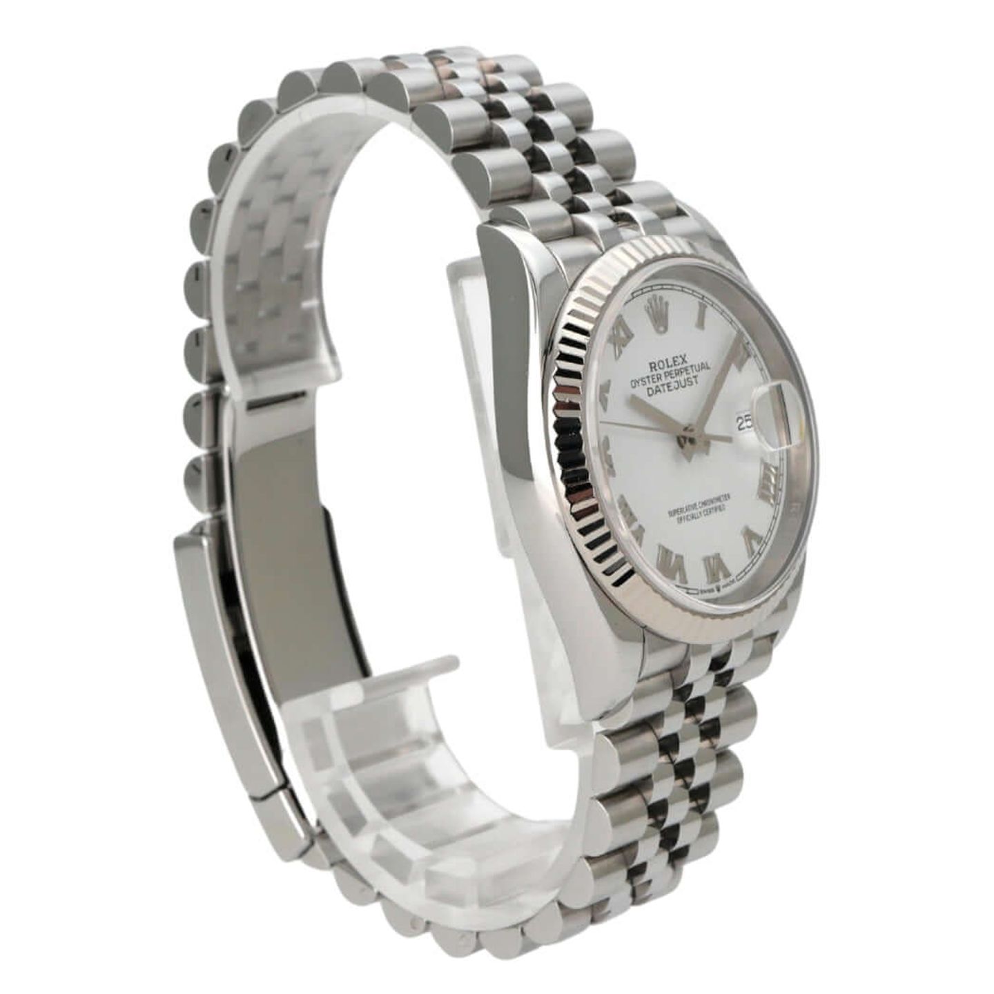 Rolex Datejust 36 126234 (2019) - Wit wijzerplaat 36mm Staal (4/8)