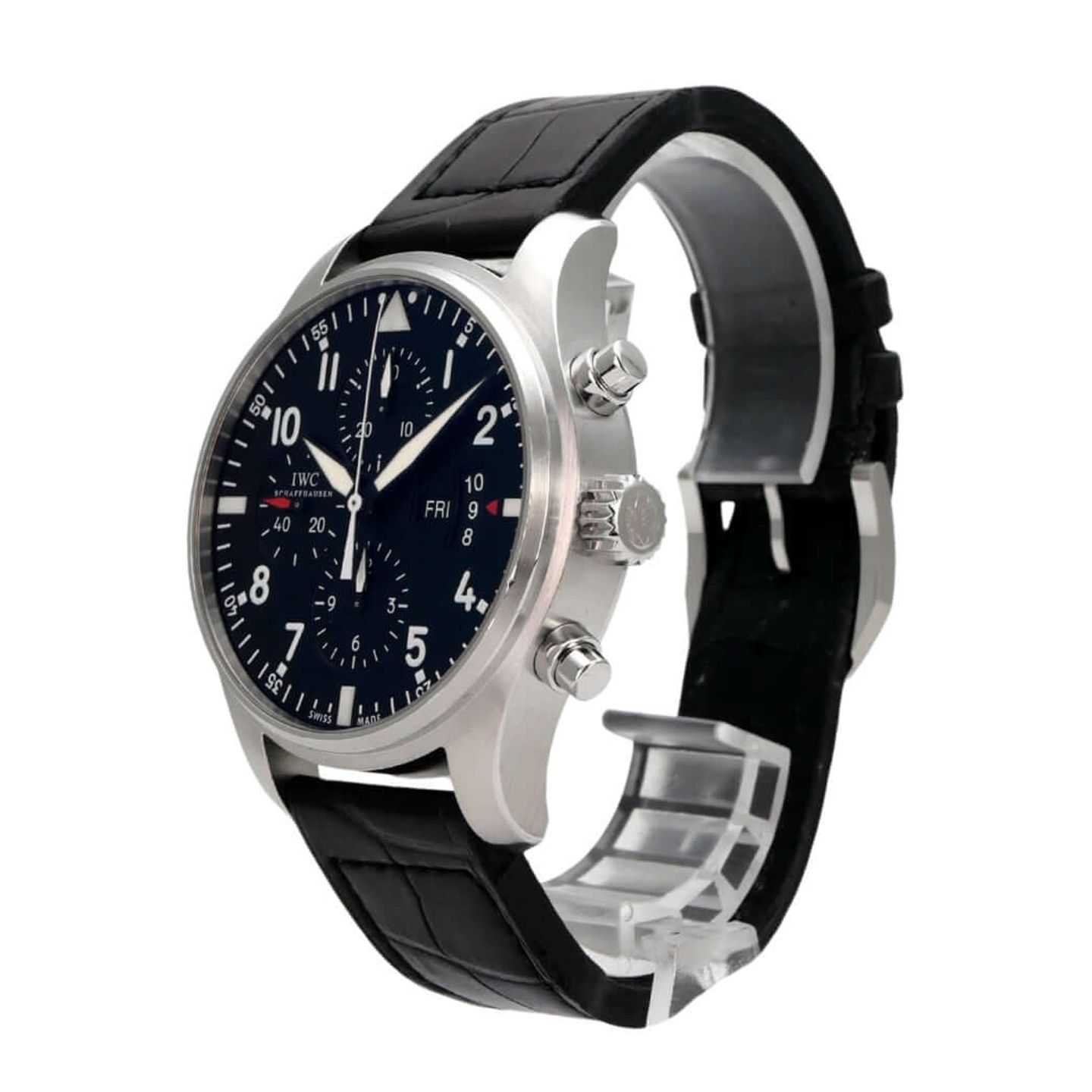 IWC Pilot Chronograph IW377701 (2014) - Black dial 43 mm Steel case (3/8)