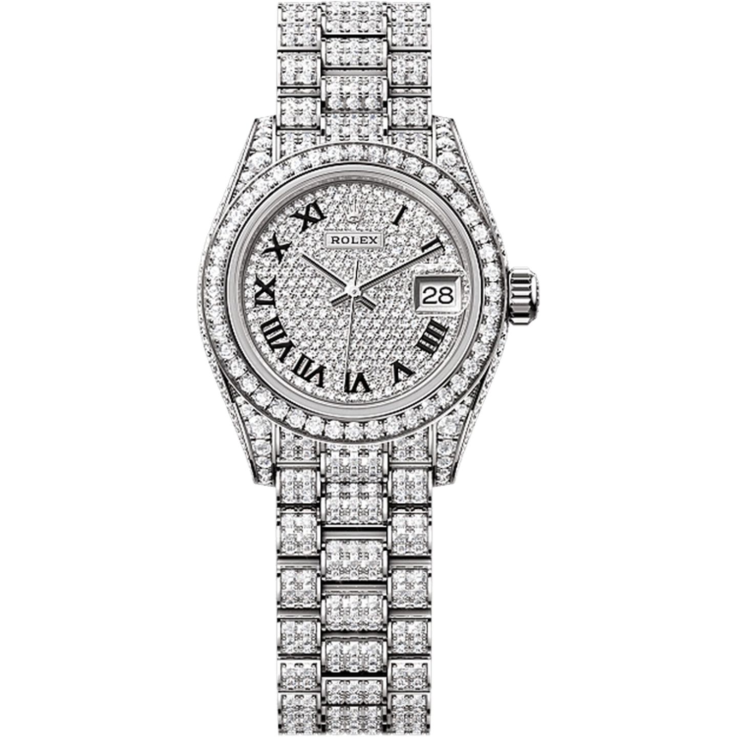 Rolex Lady-Datejust 279459RBR (2025) - Diamant wijzerplaat 28mm Witgoud (1/1)