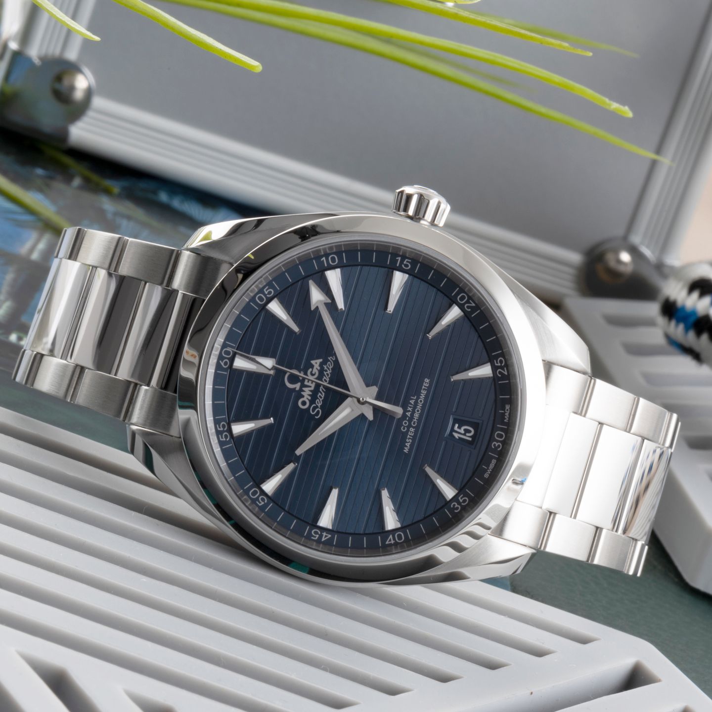 Omega Seamaster Aqua Terra 220.10.41.21.03.004 (Onbekend (willekeurig serienummer)) - Blauw wijzerplaat 41mm Staal (2/8)