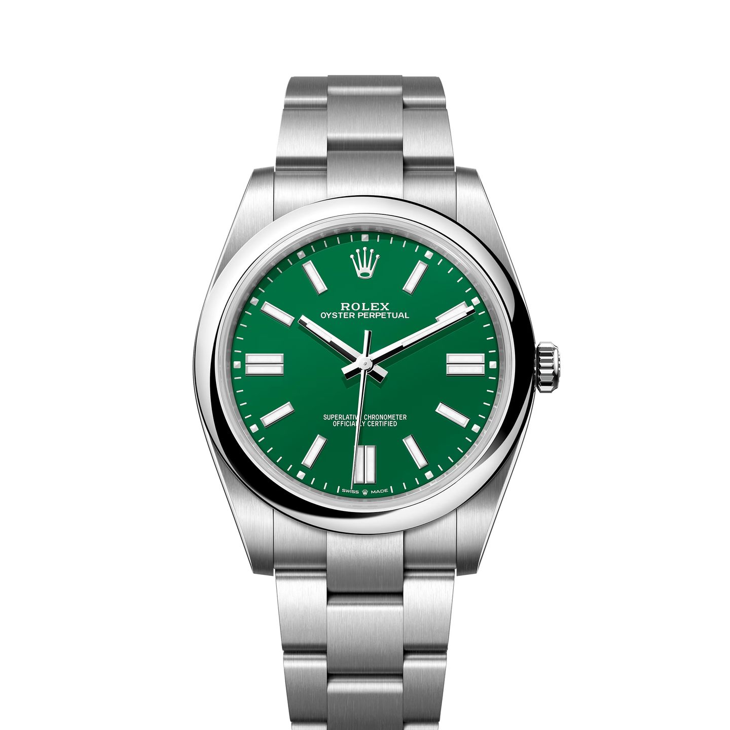 Rolex Oyster Perpetual 41 124300 (2022) - Zilver wijzerplaat 41mm Staal (1/5)