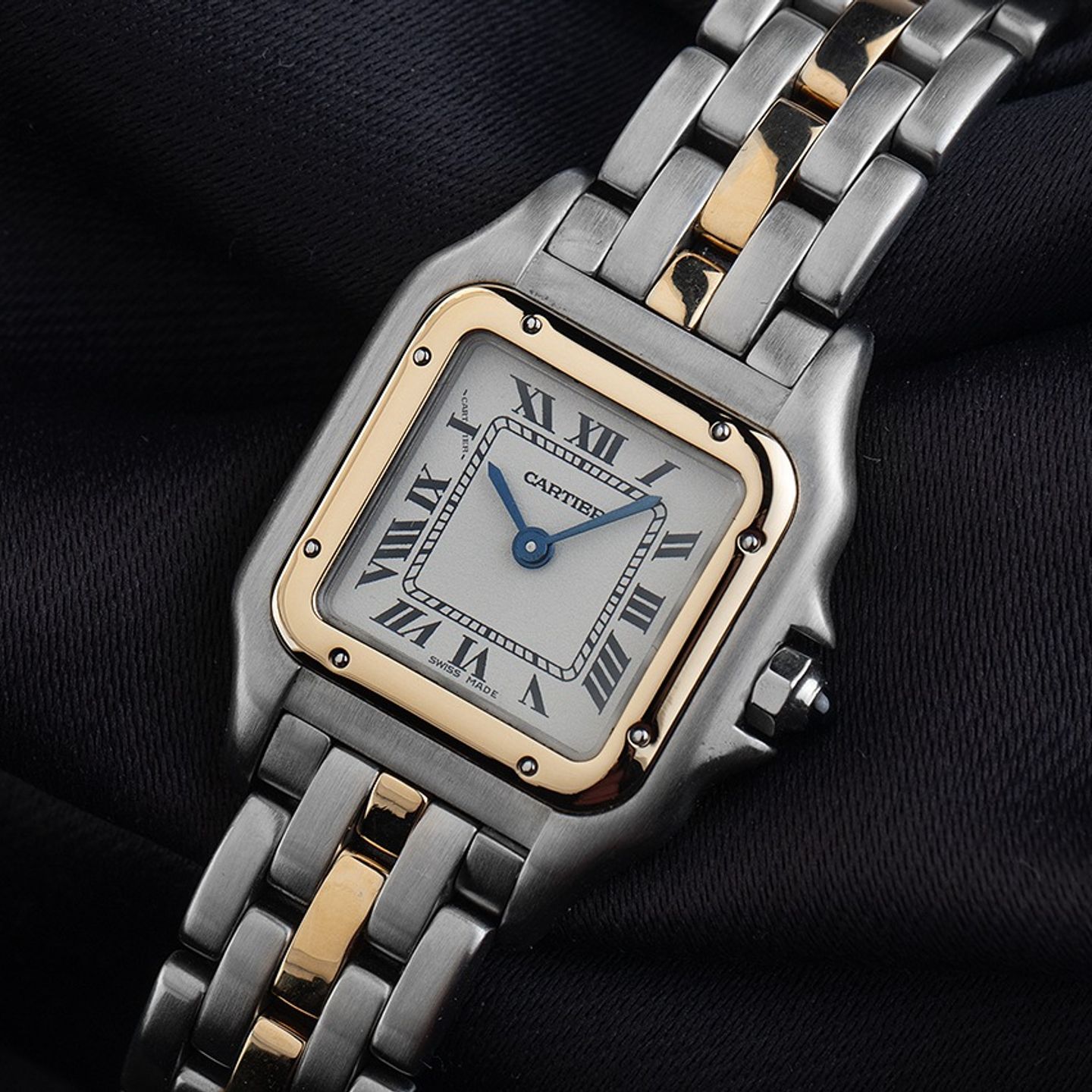 Cartier Panthère 1057917 (1991) - Wit wijzerplaat 22mm Goud/Staal (3/8)