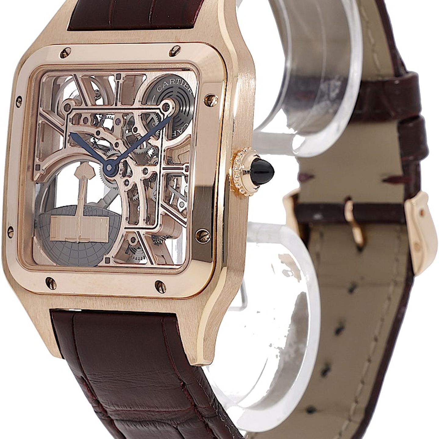 Cartier Santos Dumont WHSA0030 (2025) - Transparent dial 23 mm Rose Gold case (3/5)
