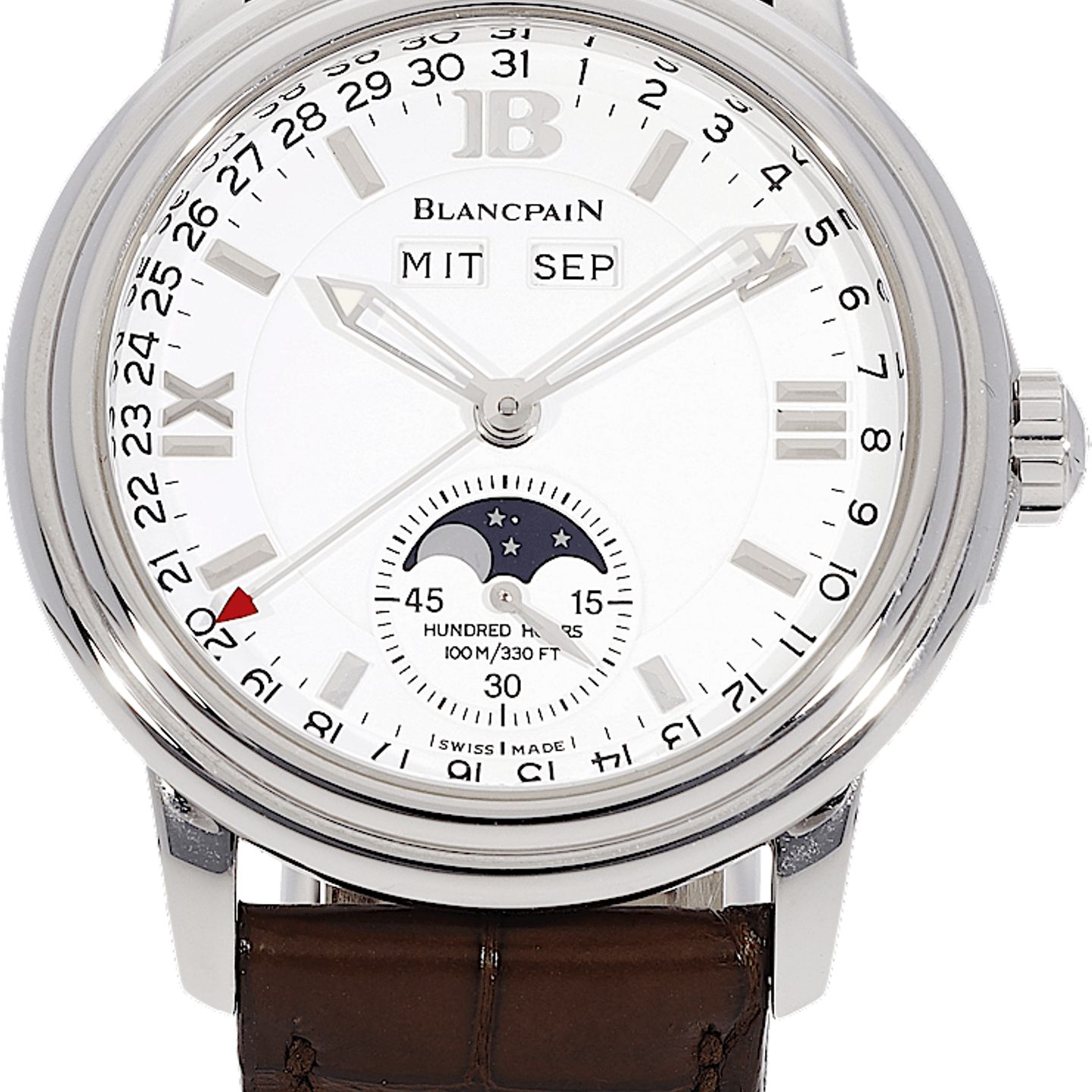 Blancpain Léman Moonphase 2763-1127-53 (1999) - White dial 39 mm Steel case (2/5)