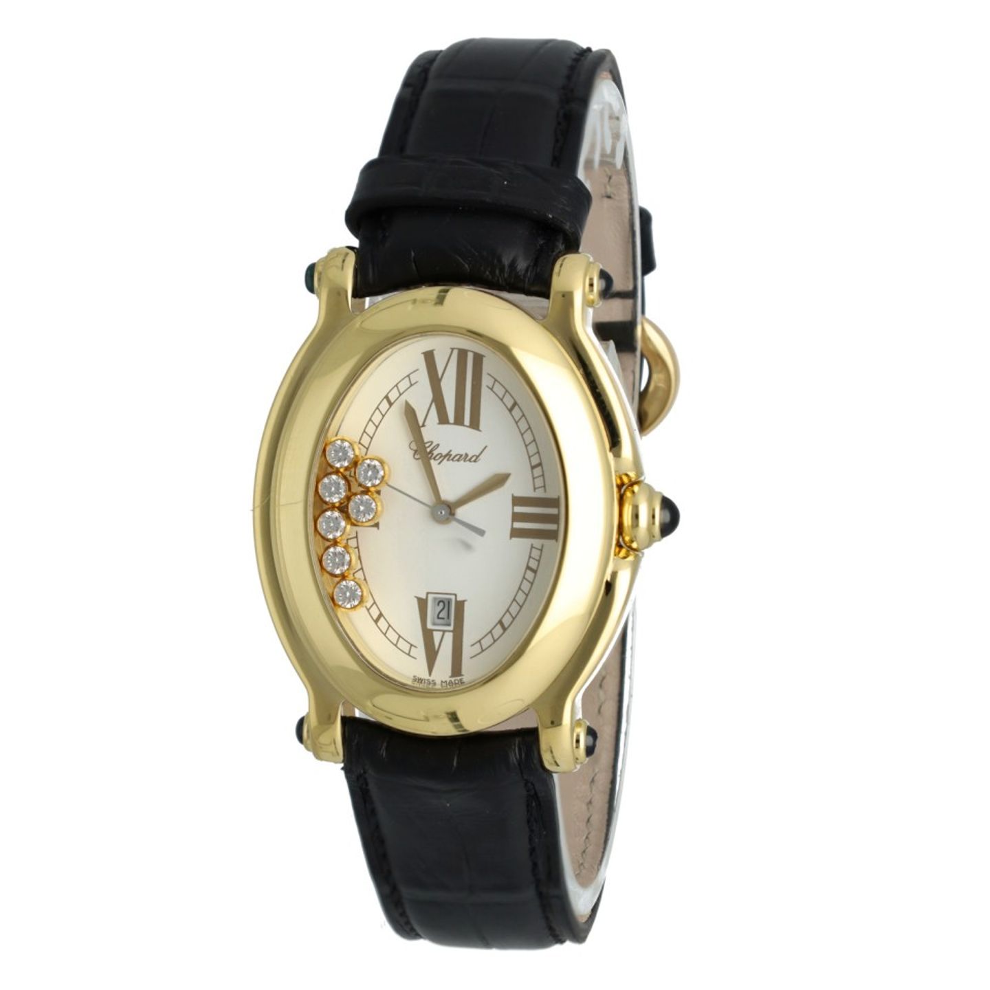 Chopard Happy Sport 27/7000-23 (2003) - Wit wijzerplaat 30mm Geelgoud (1/7)