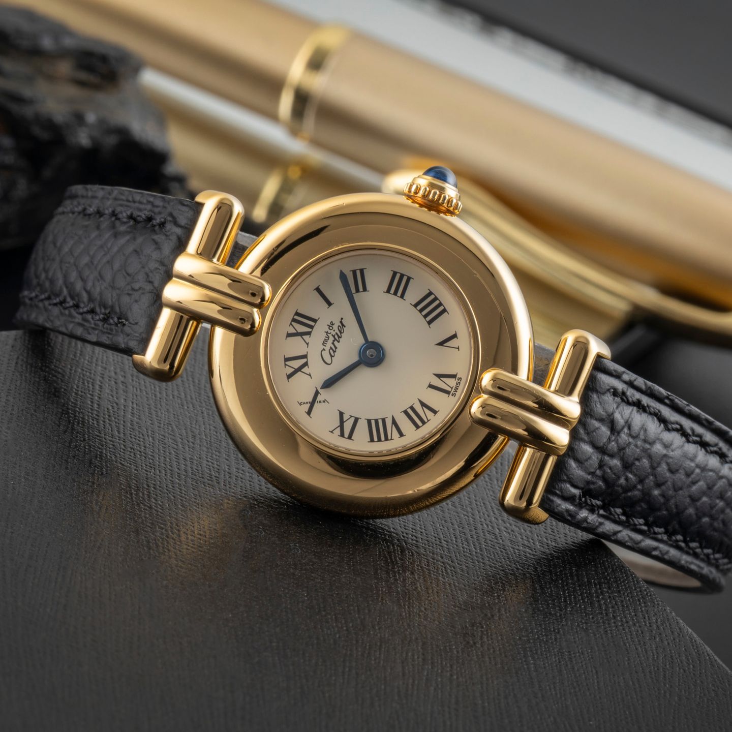 Cartier Tank Vermeil 590002 (1990) - Beige dial 24 mm Silver case (2/8)