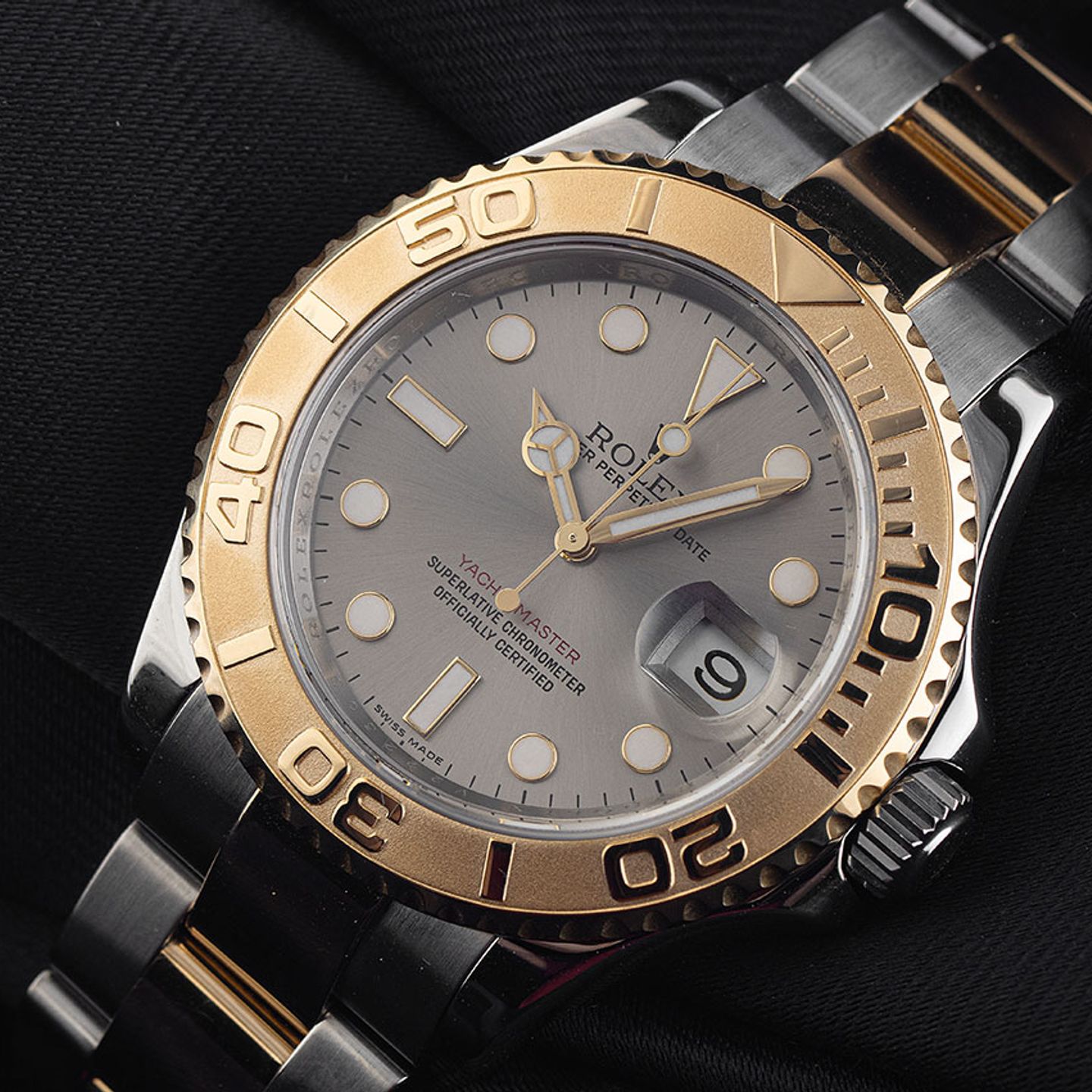 Rolex Yacht-Master 40 16623 (2008) - Grijs wijzerplaat 40mm Goud/Staal (3/8)