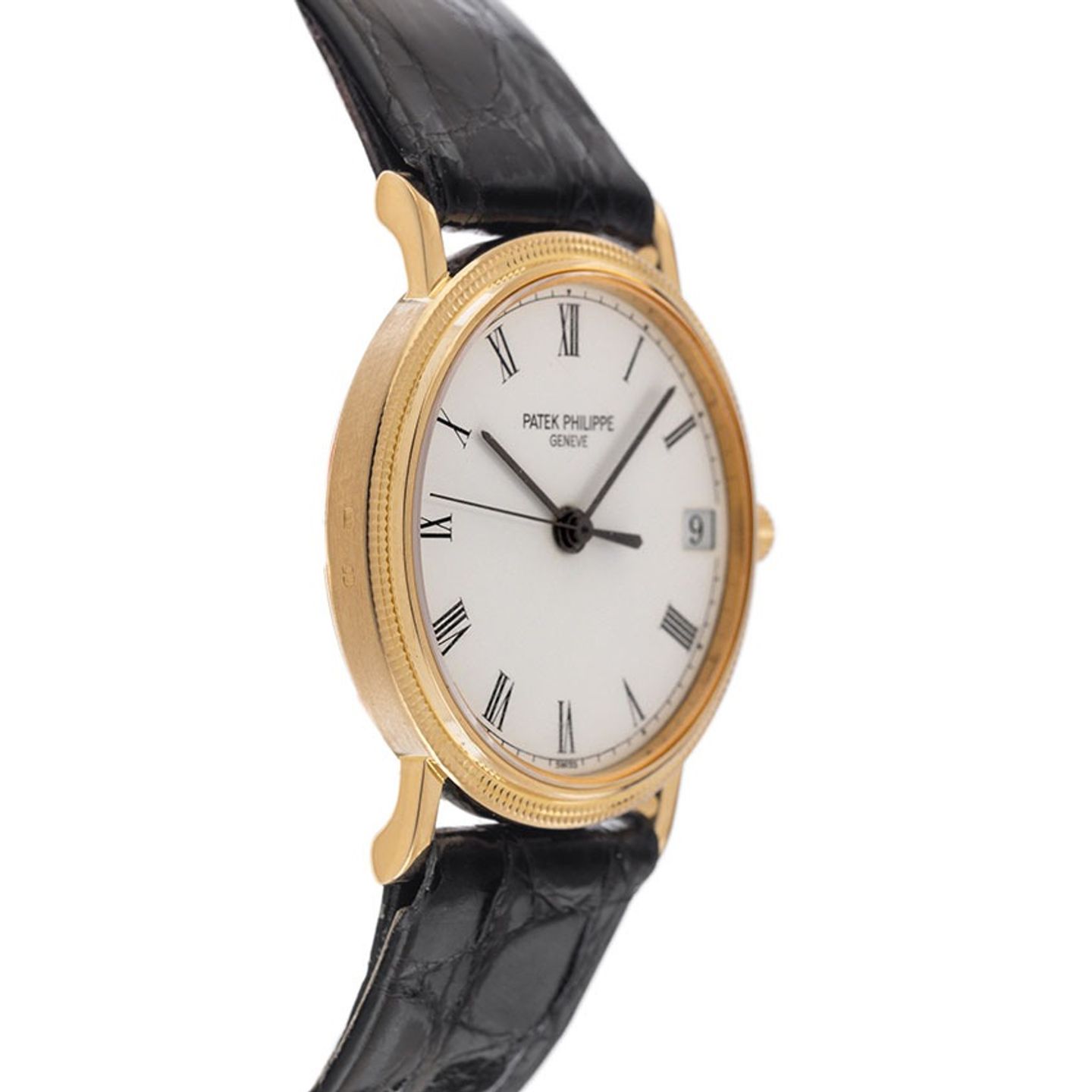 Patek Philippe Calatrava 3802/200 (1991) - White dial 34 mm Yellow Gold case (5/8)
