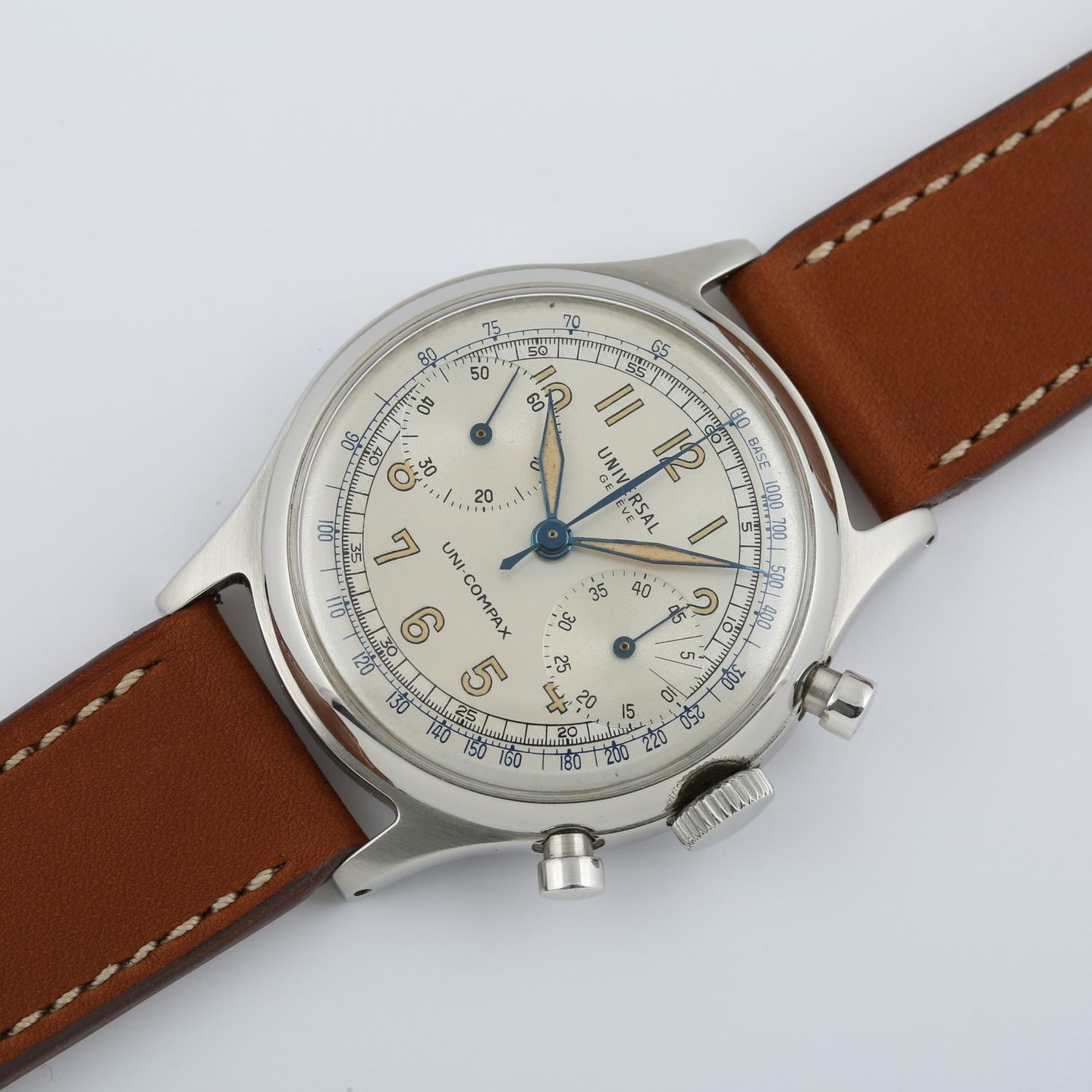 Universal Genève Compax 224106 (1945) - White dial 38 mm Unknown case (2/7)