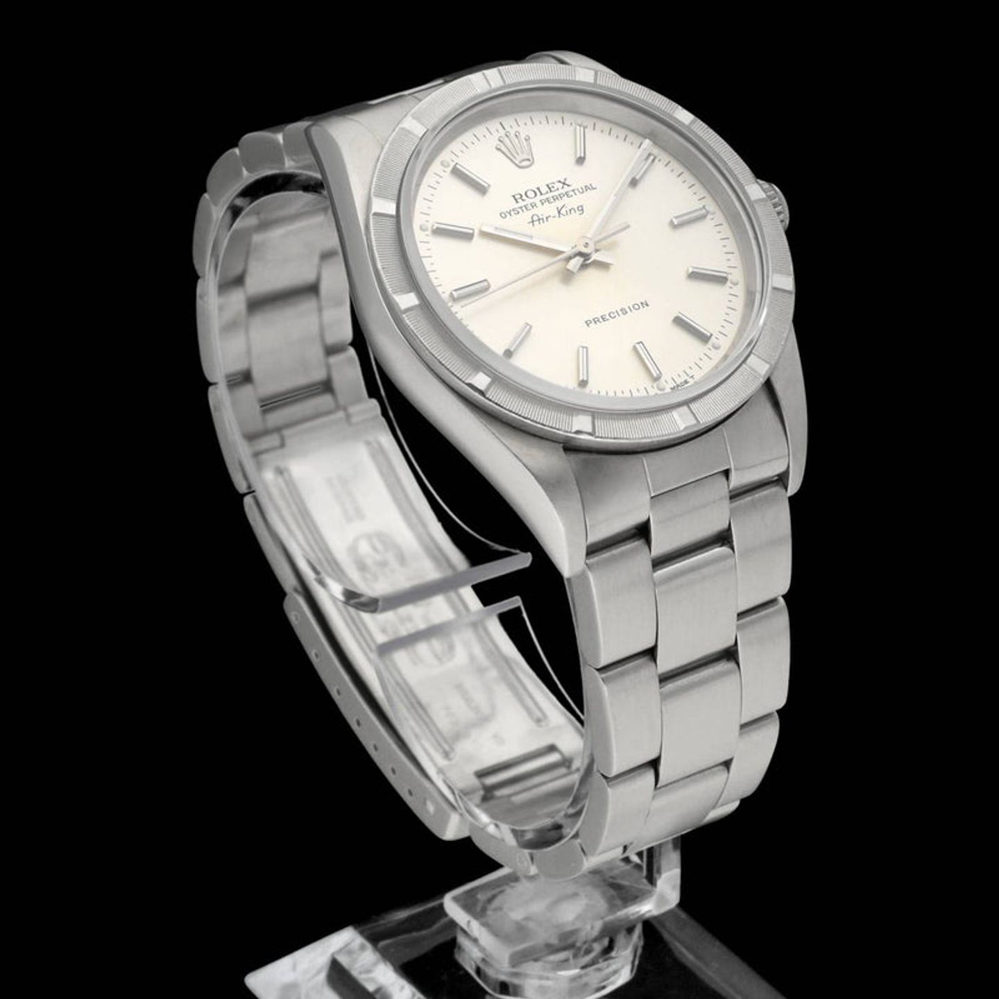 Rolex Air-King 14010 (1995) - Silver dial 34 mm Steel case (3/7)