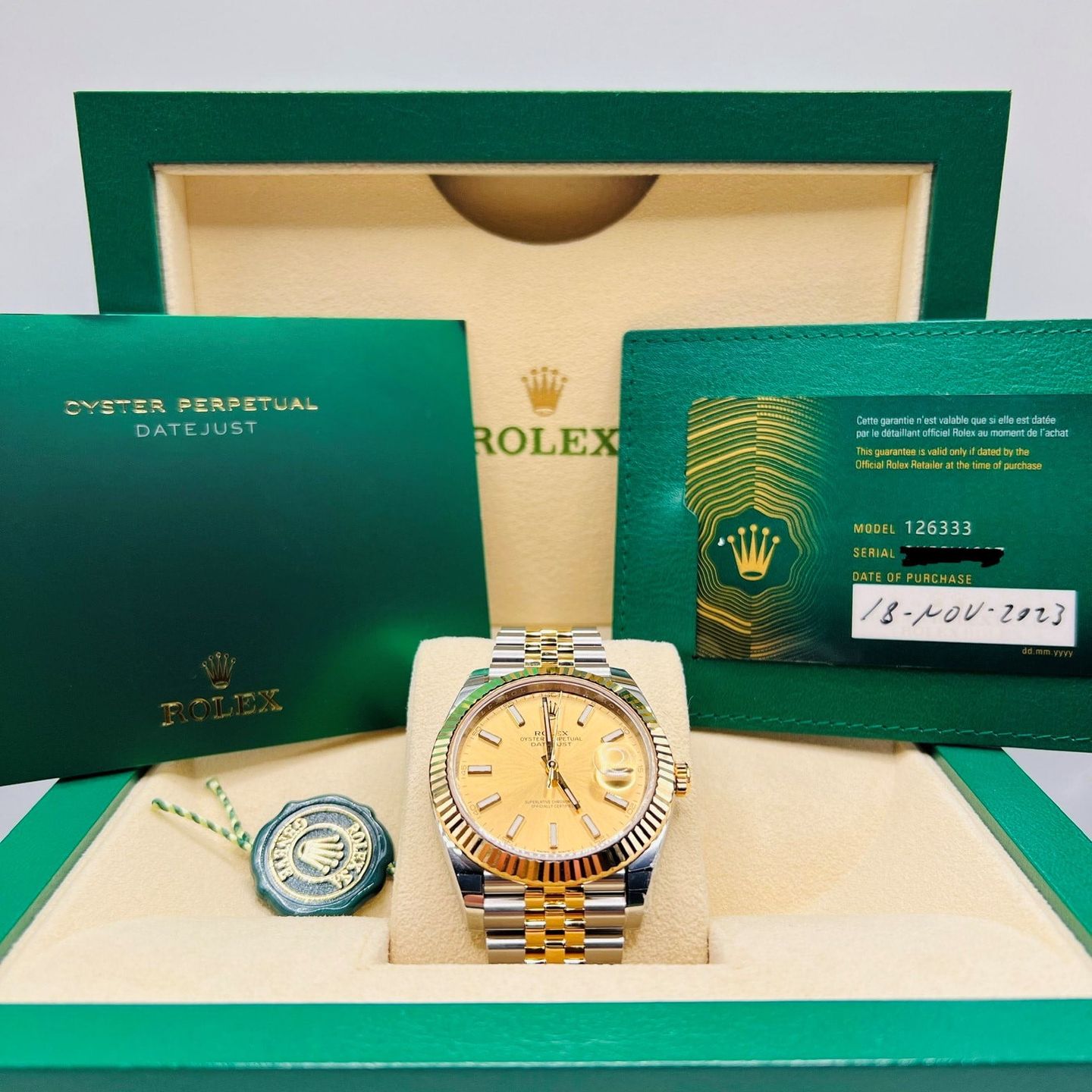 Rolex Datejust 41 126333 (2023) - Champagne dial 41 mm Gold/Steel case (2/6)