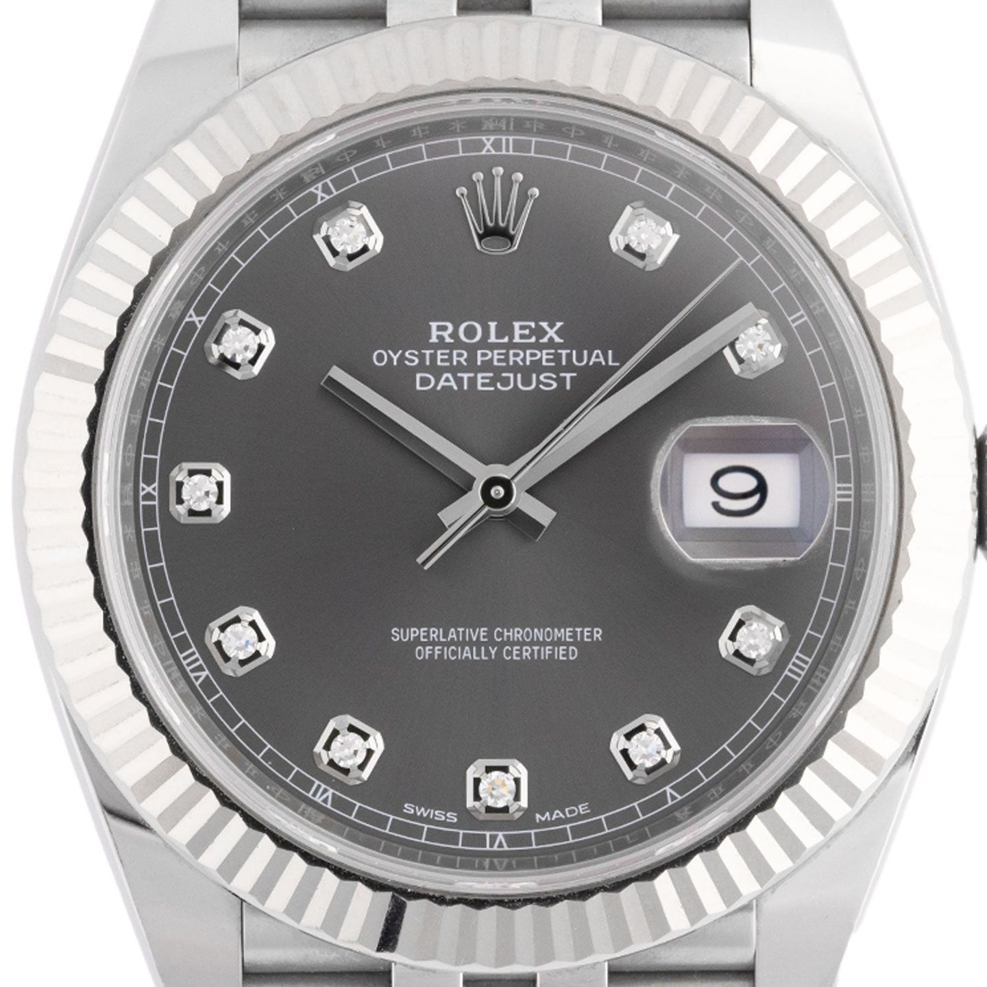 Rolex Datejust 41 126334 (2021) - Grijs wijzerplaat 41mm Staal (2/7)