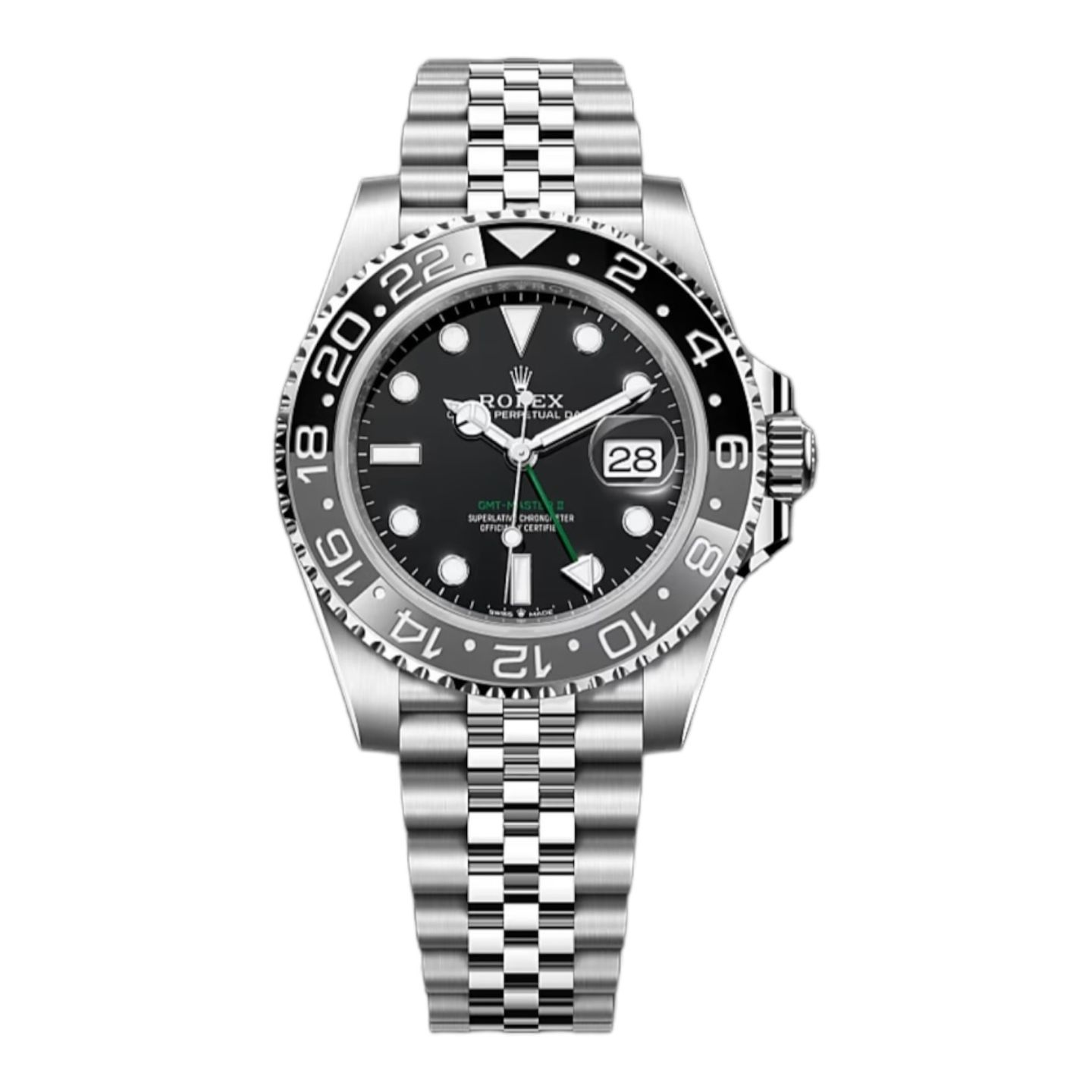 Rolex GMT-Master II 126710GRNR (2025) - Zwart wijzerplaat 40mm Staal (1/24)