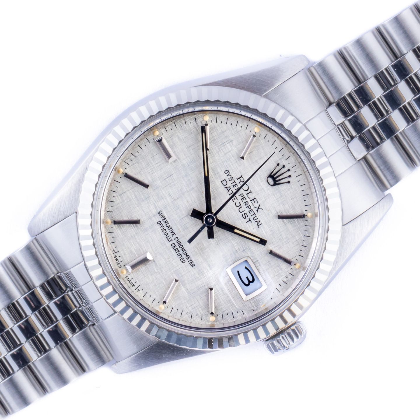 Rolex Datejust 36 16014 (1982) - Zilver wijzerplaat 36mm Staal (1/8)