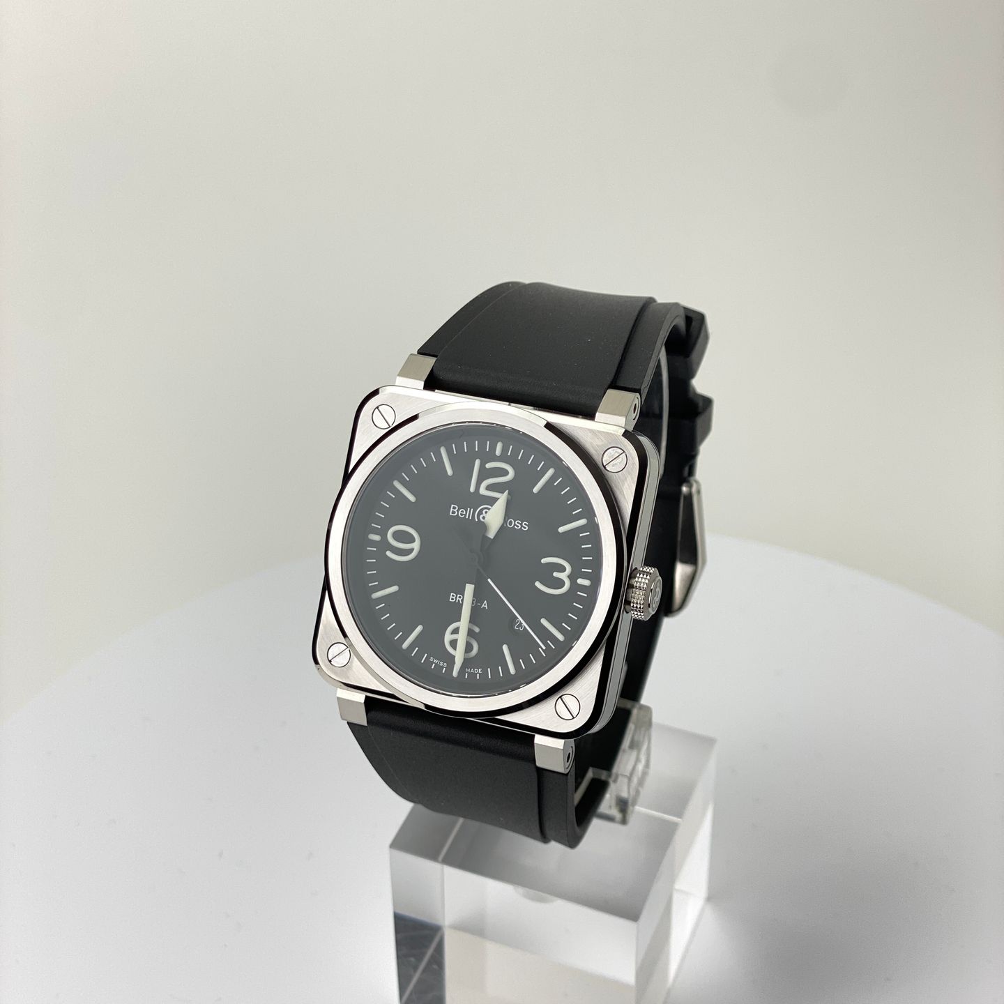 Bell & Ross BR 03 BR03A-BL-ST/SRB (2024) - Zwart wijzerplaat 42mm Staal (2/5)