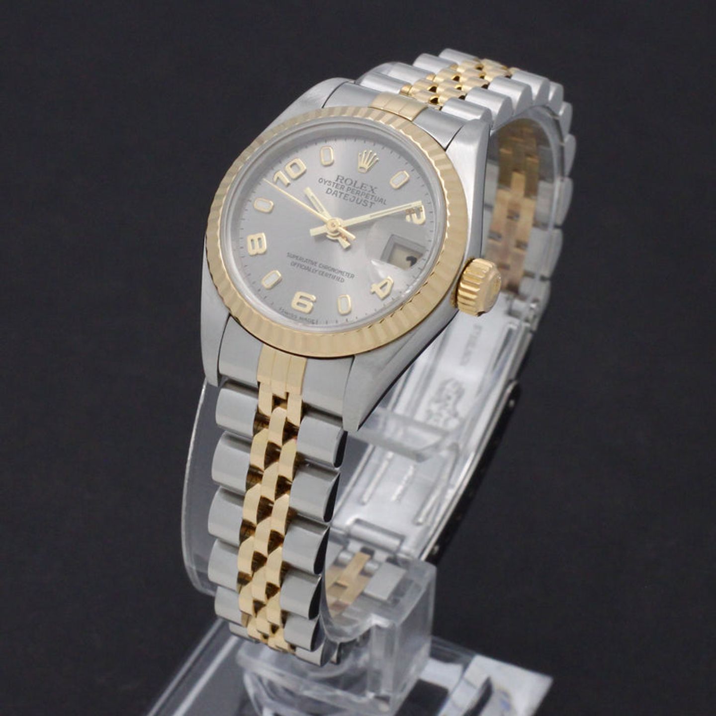 Rolex Lady-Datejust 79173 (2005) - Grey dial 26 mm Gold/Steel case (5/8)