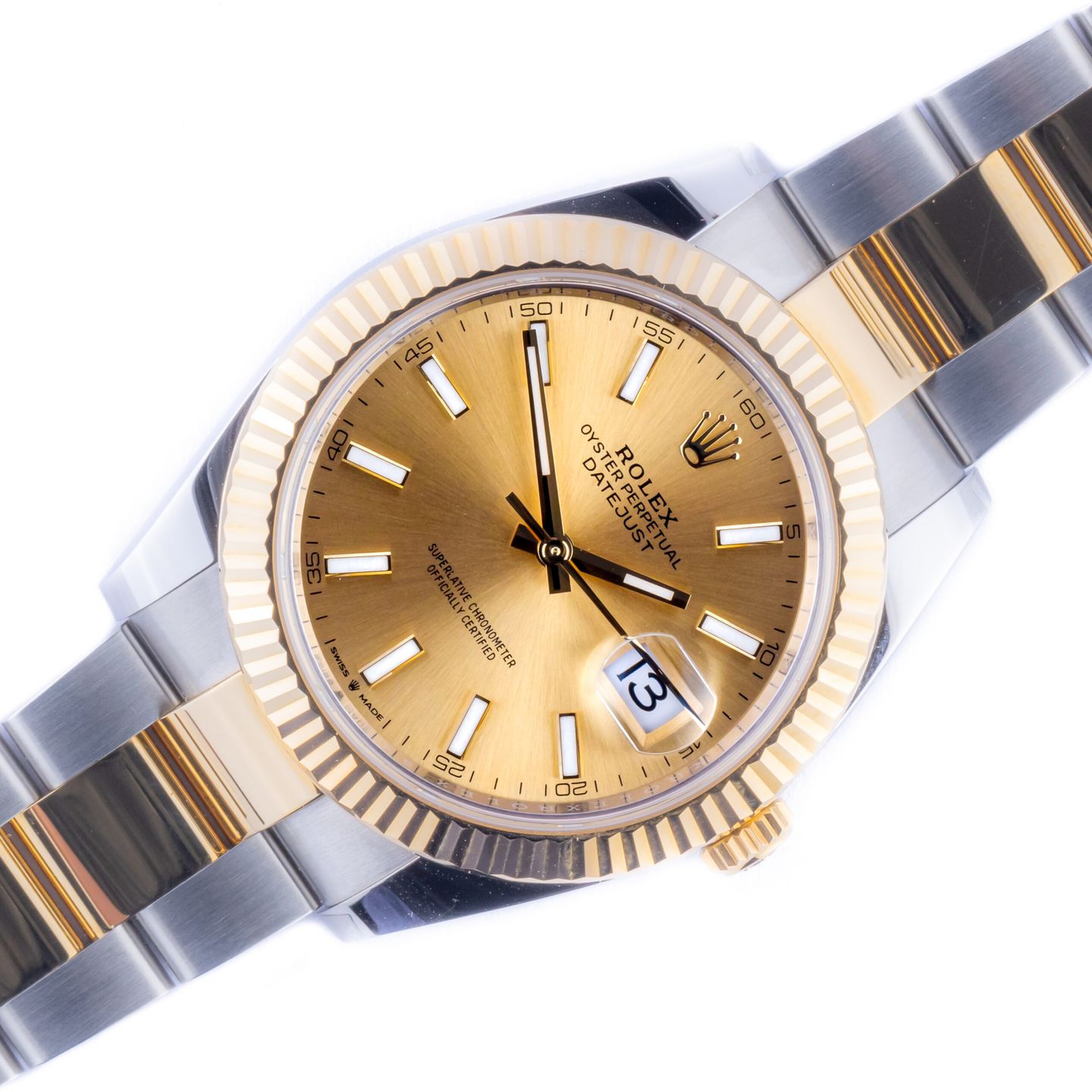 Rolex Datejust 41 126333 (2022) - Champagne wijzerplaat 41mm Goud/Staal (1/8)