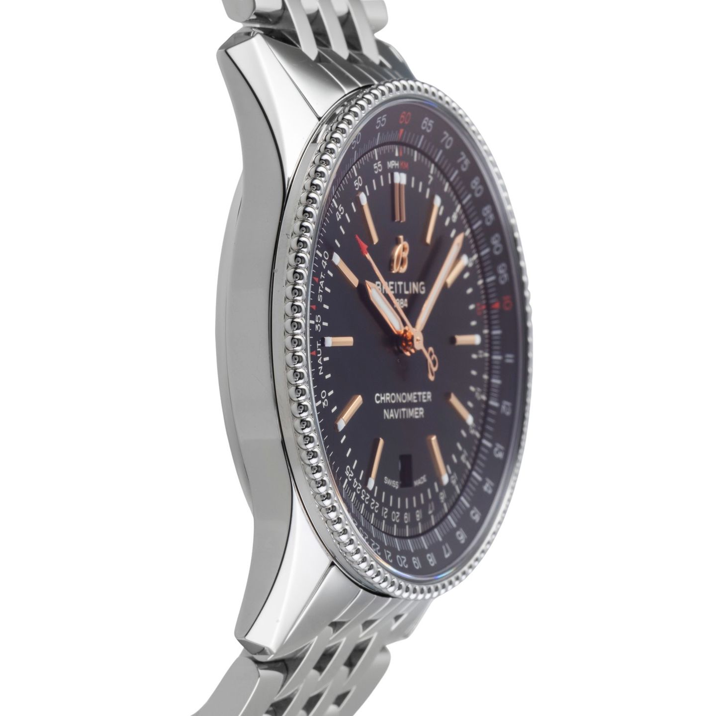Breitling Navitimer A17326241B1A1 (Onbekend (willekeurig serienummer)) - Zwart wijzerplaat 41mm Staal (7/8)