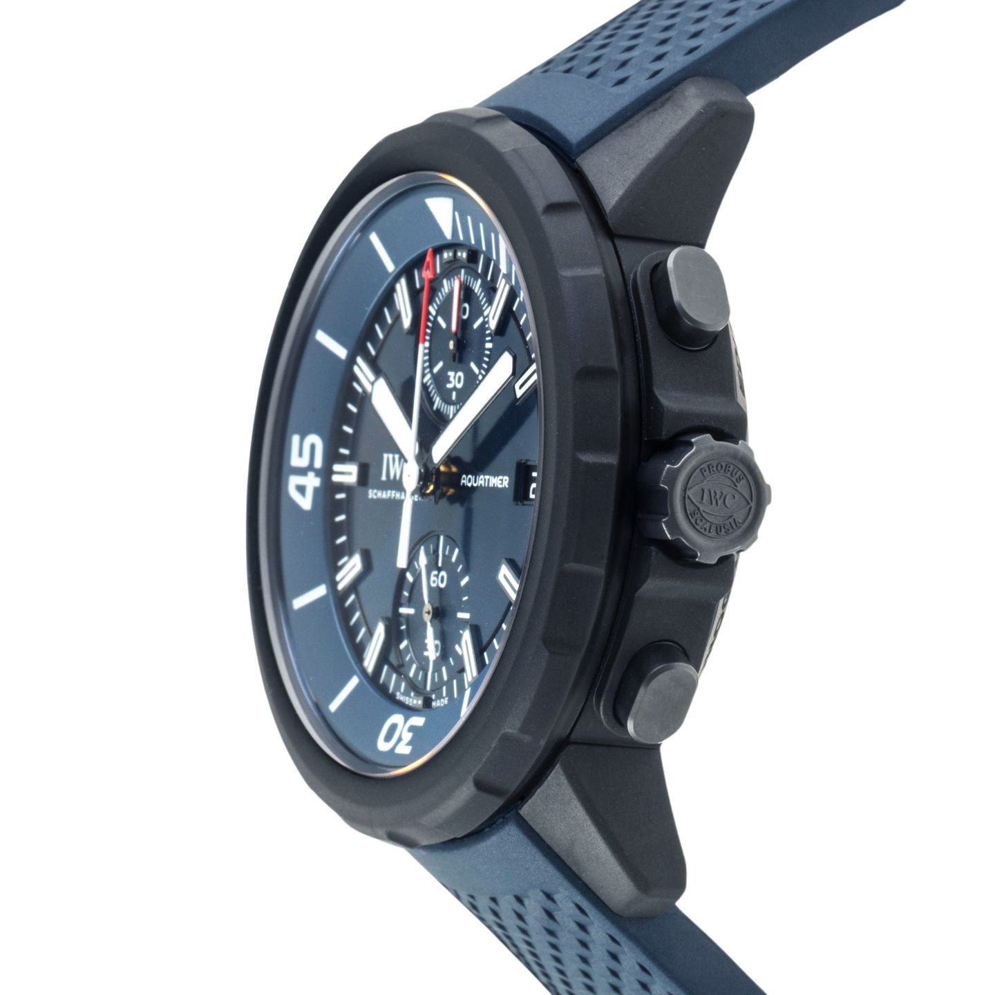 IWC Aquatimer Chronograph IW379507 (Unknown (random serial)) - Blue dial 45 mm Steel case (6/8)