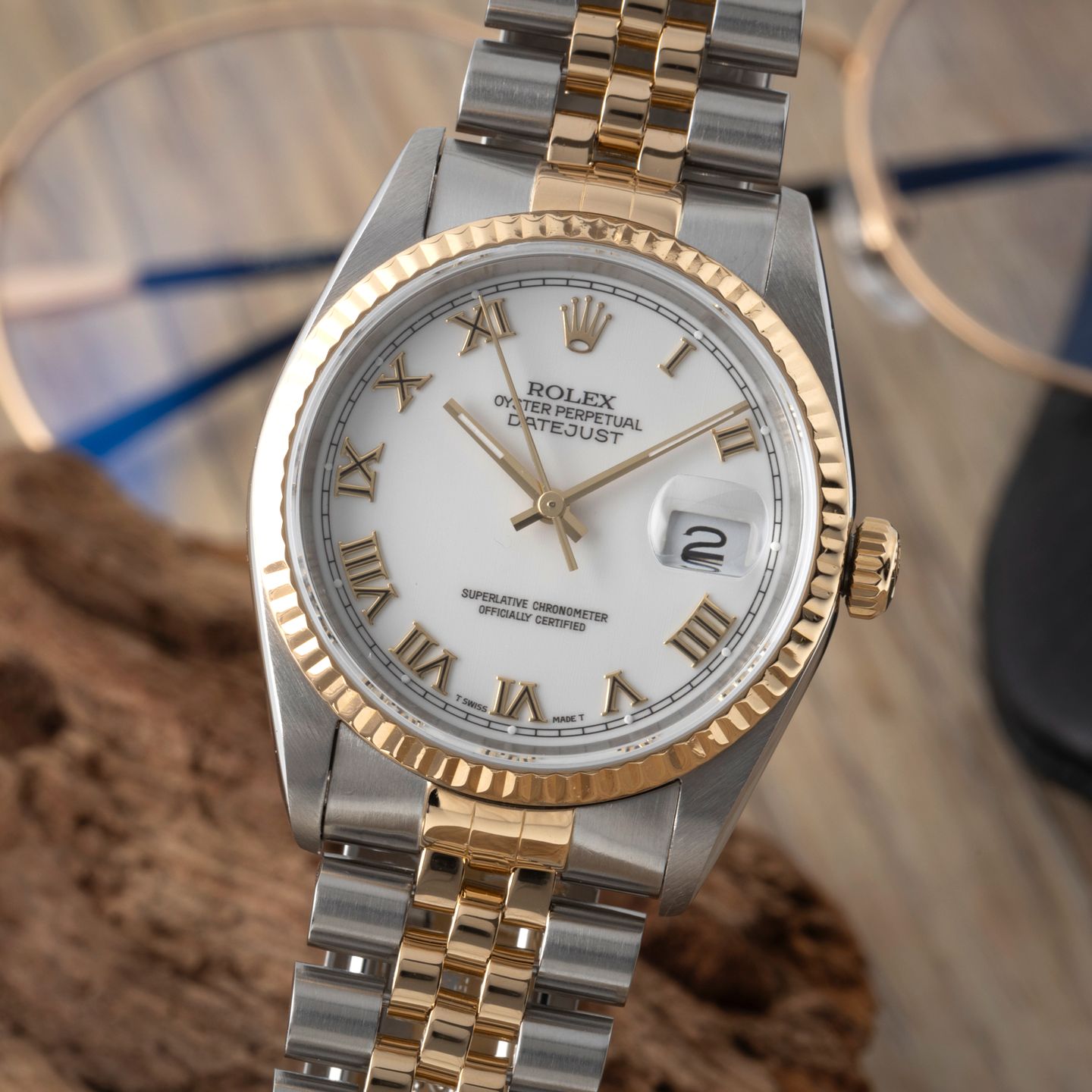 Rolex Datejust 36 16233 (1992) - 36mm Goud/Staal (3/8)