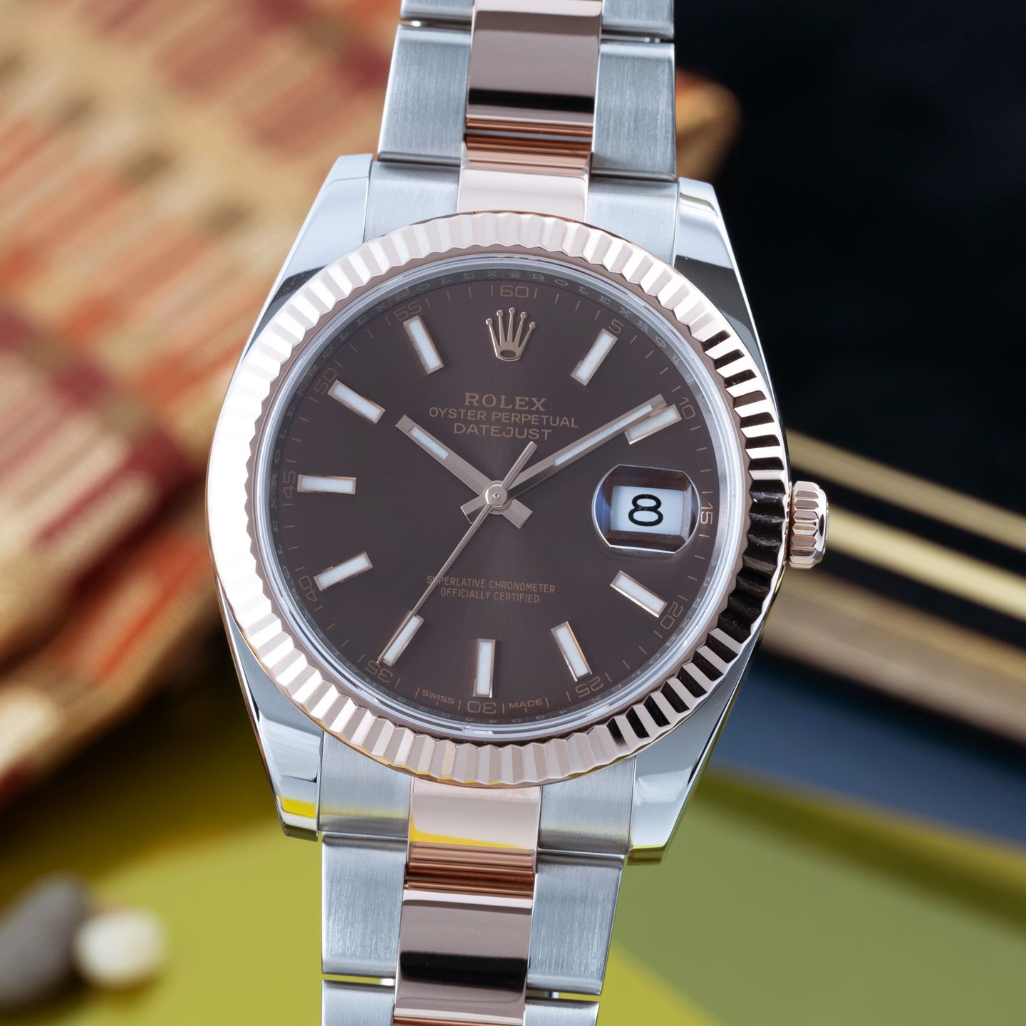 Rolex Datejust 41 126331 (2016) - Bruin wijzerplaat 41mm Goud/Staal (3/8)