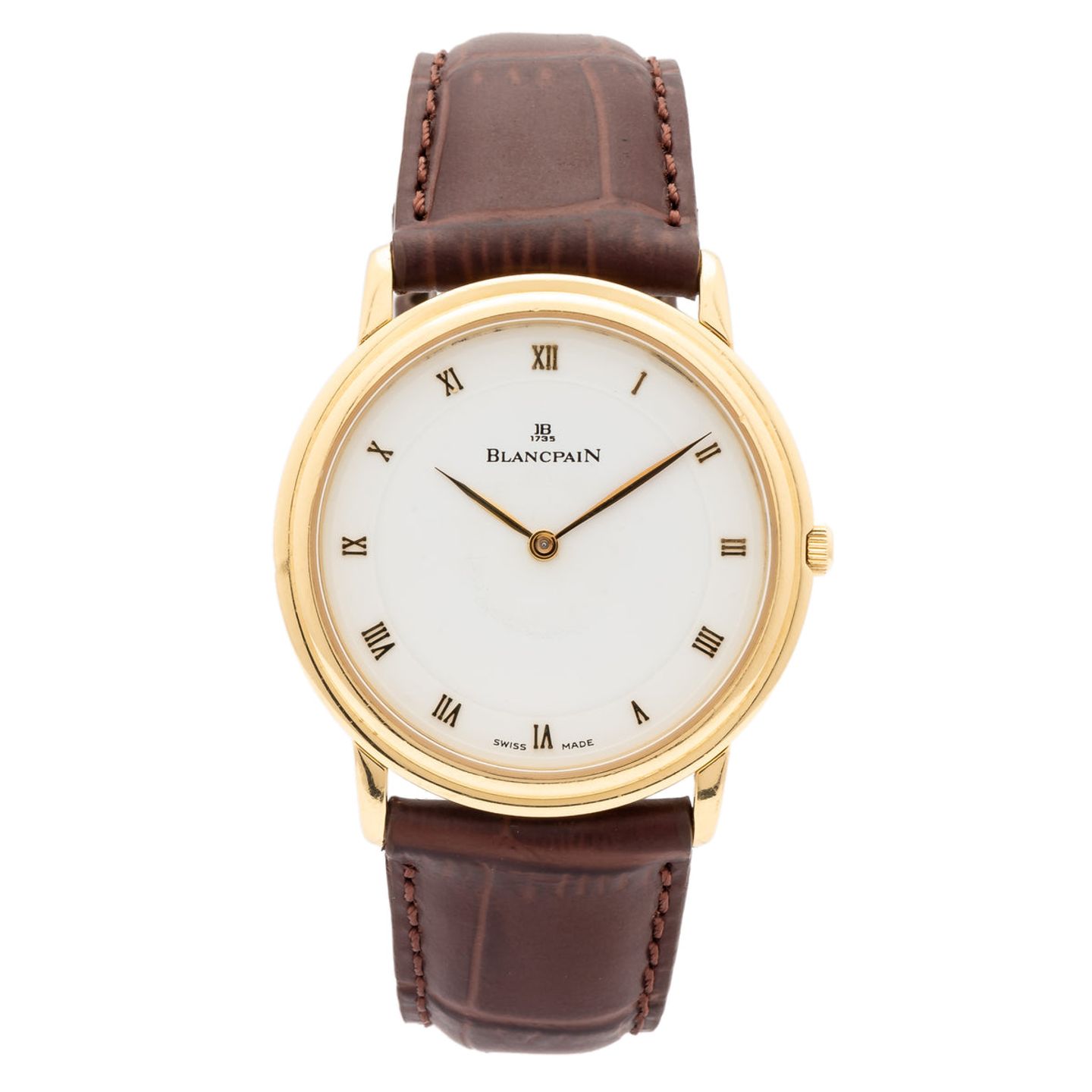 Blancpain Villeret 0021-1418-55 (1995) - Wit wijzerplaat 34mm Geelgoud (1/6)